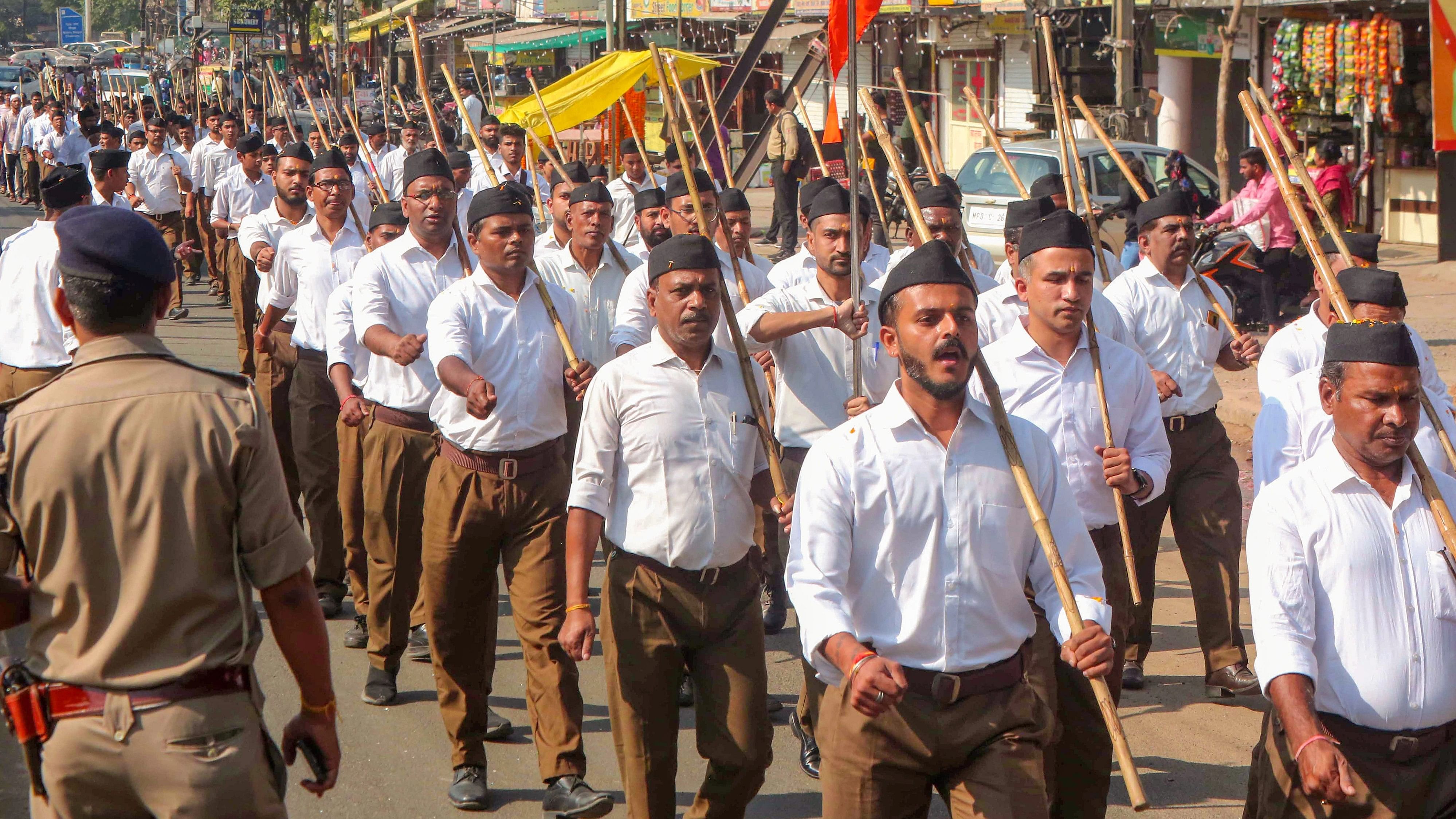 <div class="paragraphs"><p>Representative image showing RSS members on a march.</p></div>