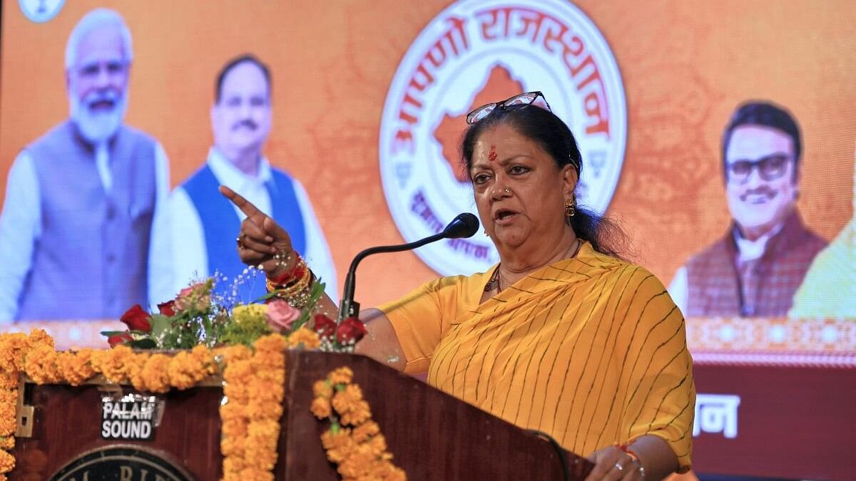 <div class="paragraphs"><p>Former Rajasthan CM Vasundhara Raje.</p></div>