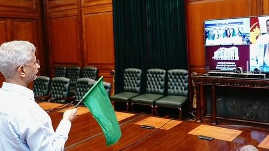 <div class="paragraphs"><p>Dr&nbsp;S Jaishankar during the virtual flagging off cermony.</p></div>