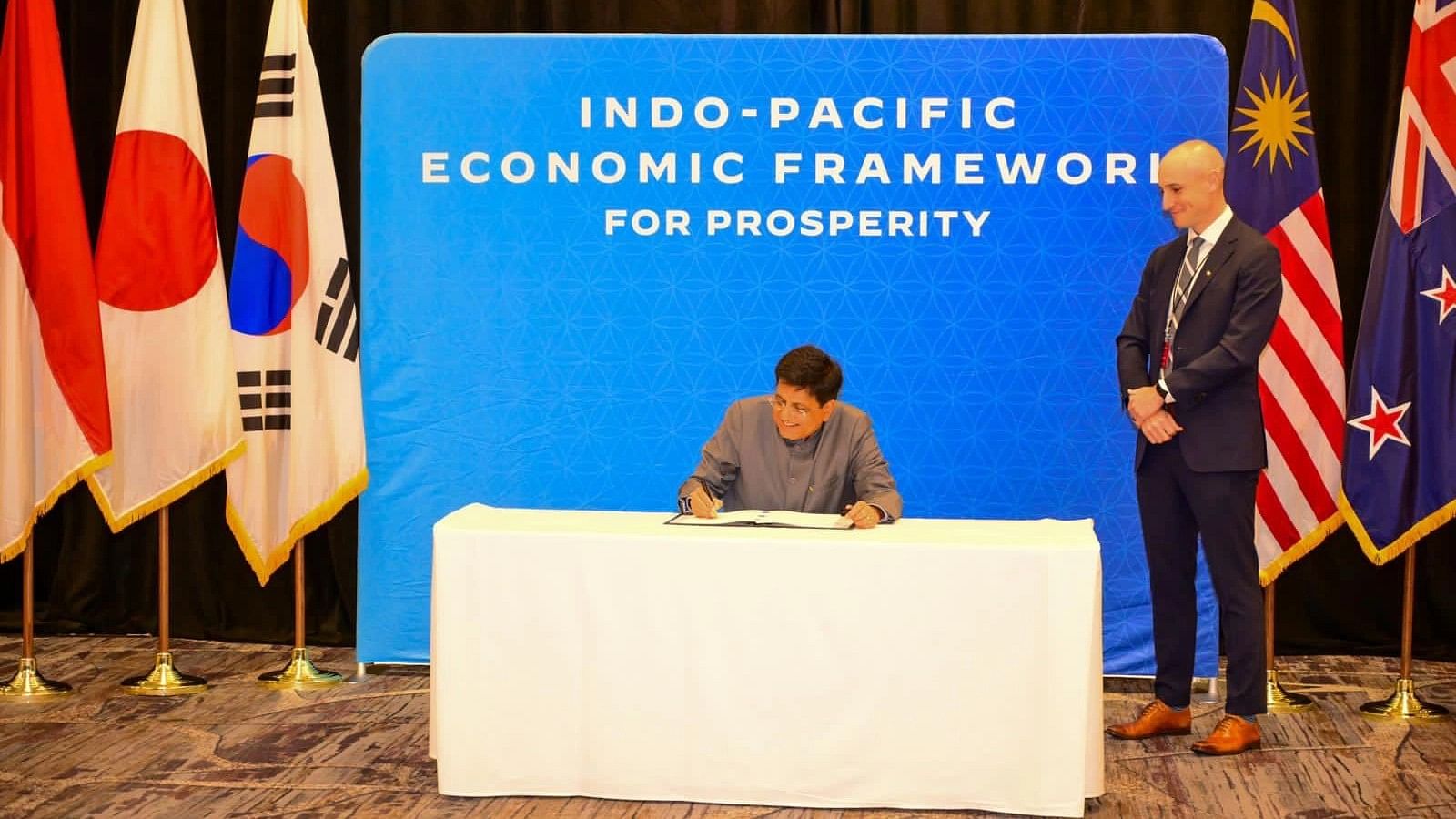 <div class="paragraphs"><p>India joined the US &amp; 12 other Indo-Pacific Economic Framework For Prosperity (IPEF) partners to ink the IPEF Supply Chain Resilience Agreement.</p></div>