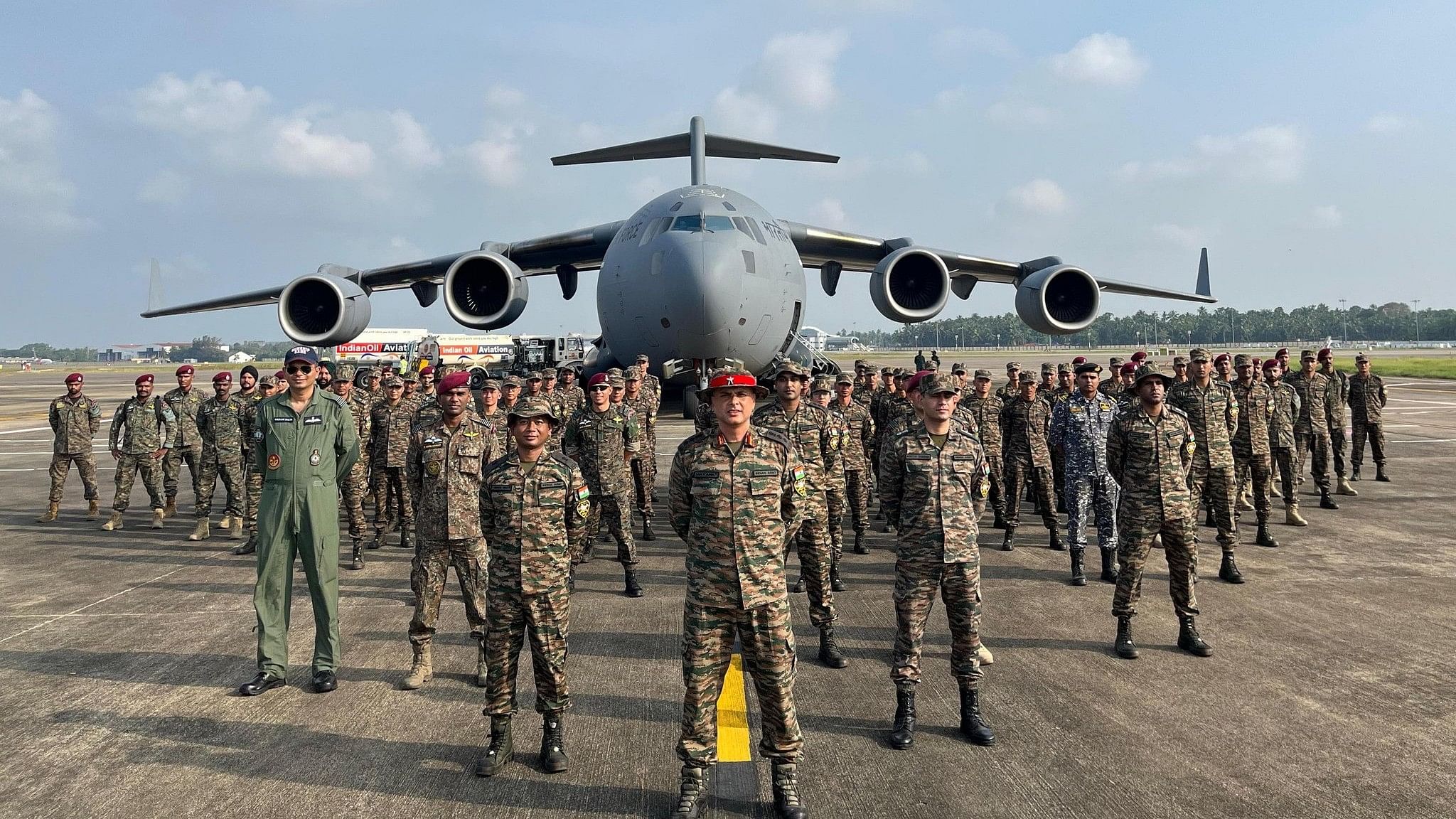 <div class="paragraphs"><p>Indian contingent that has left to participate in Joint Military Exercise AUSTRAHIND-23 at Perth from Nov 22 to Dec 6.</p></div>