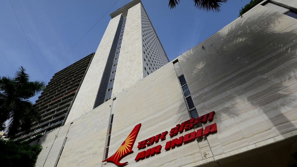 <div class="paragraphs"><p>The Air India logo is seen on the facade of its office building in Mumbai, India</p></div>