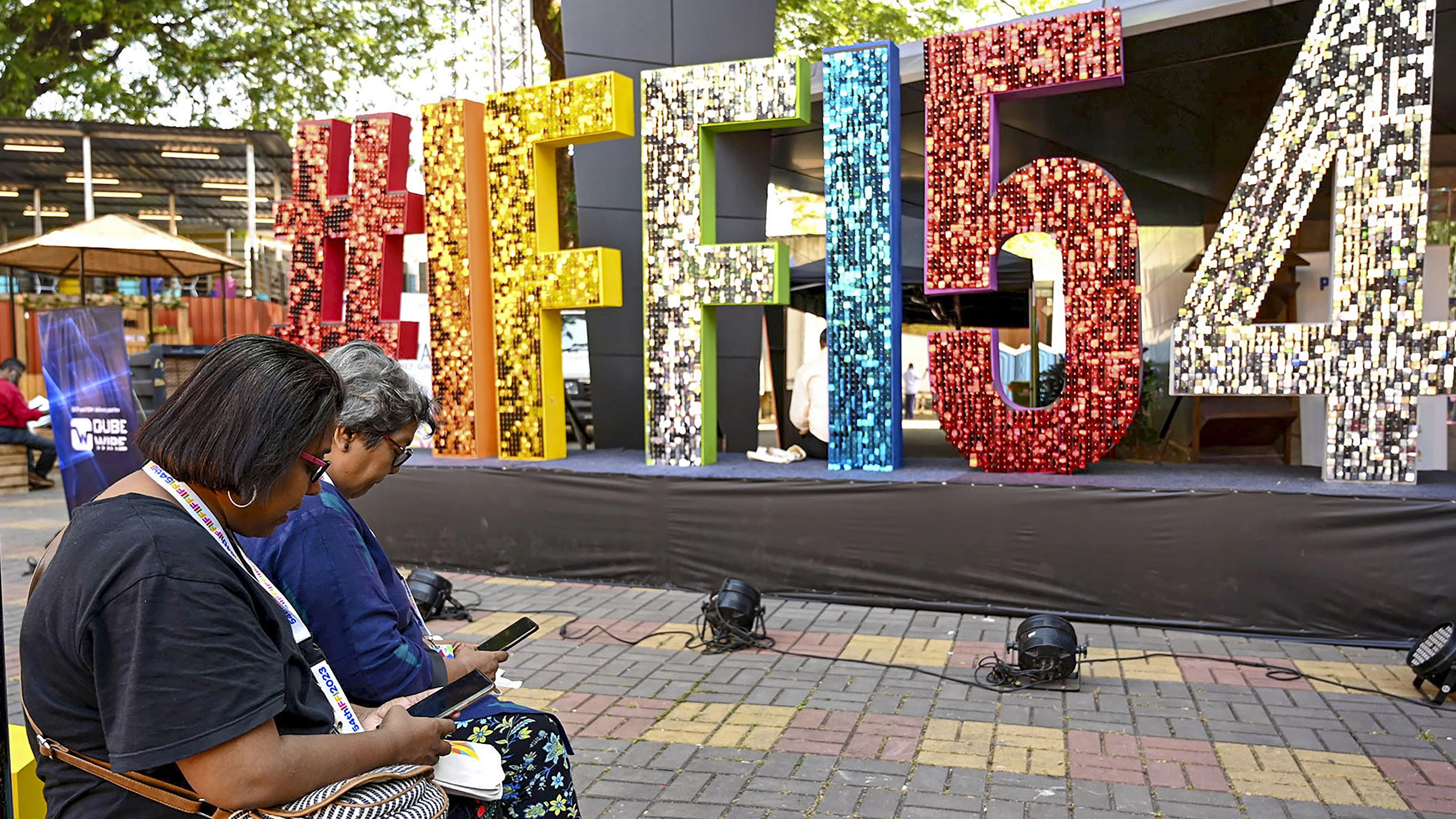 <div class="paragraphs"><p> Visitors during the 54th International Film Festival of India (IFFI), in Goa.&nbsp;</p></div>