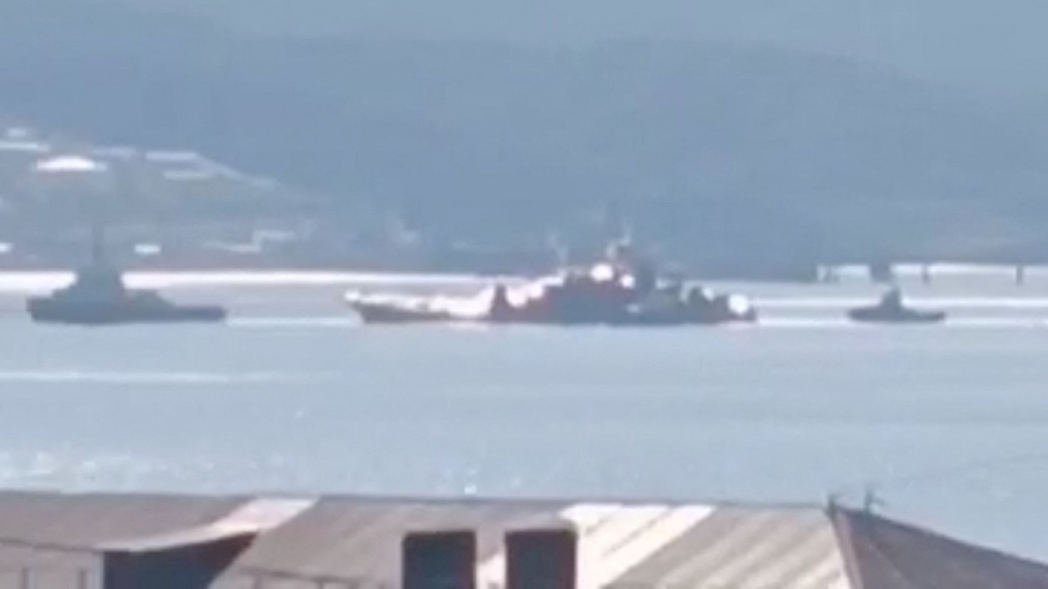 <div class="paragraphs"><p>Russian warship damaged in Ukrainian attack on Novorossiysk naval base.&nbsp;<strong><br></strong></p></div>