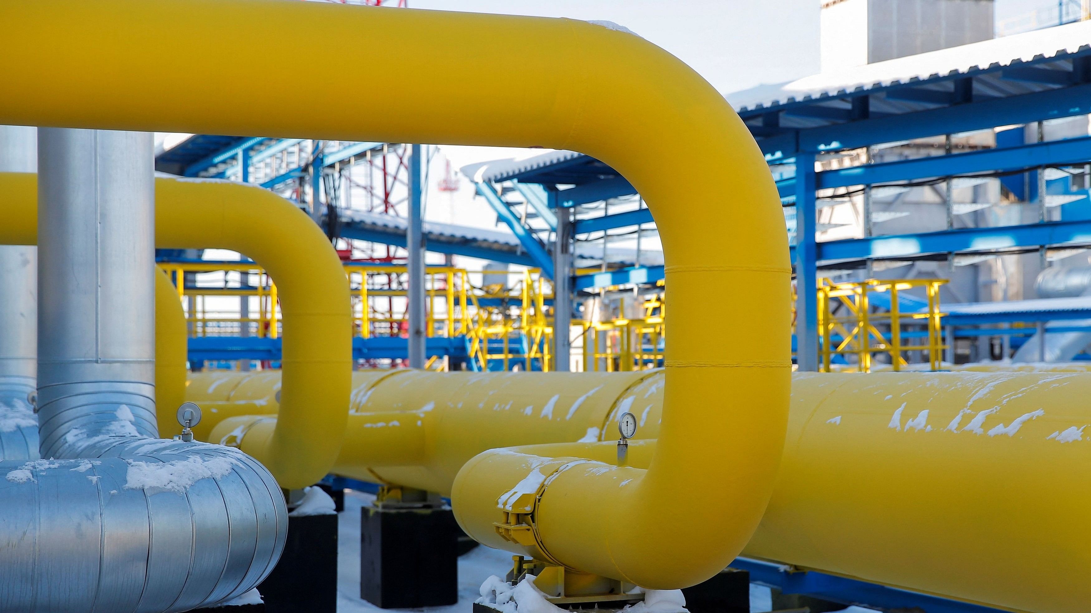 <div class="paragraphs"><p>File Photo: Gas pipelines are pictured at the Atamanskaya compressor station, facility of Gazprom's Power Of Siberia project outside the far eastern town of Svobodny, in Amur region, Russia November 29, 2019. </p></div>