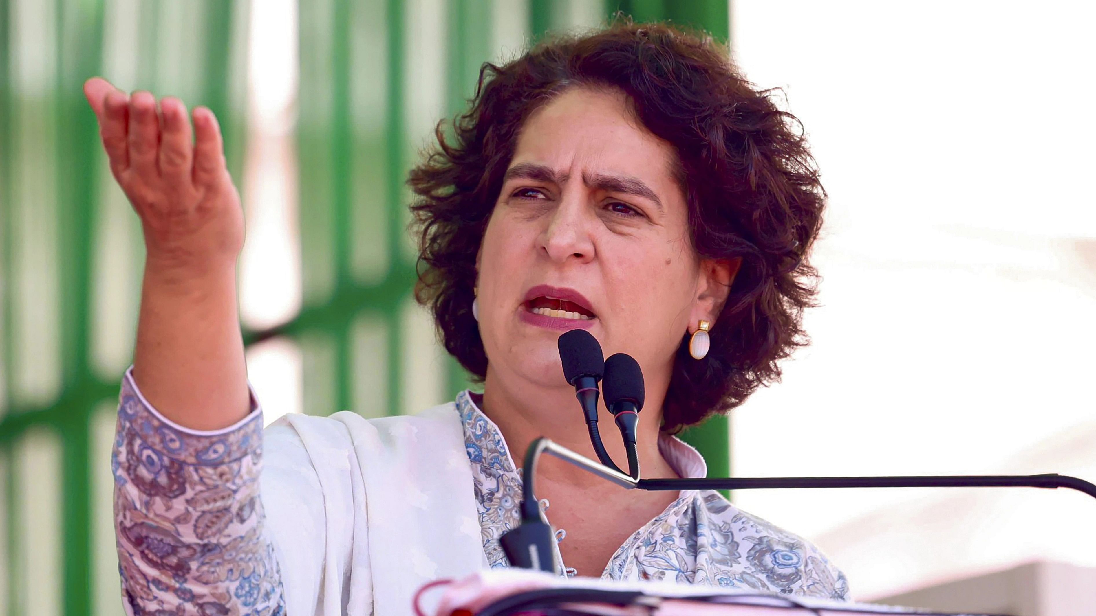 <div class="paragraphs"><p>AICC General Secretary Priyanka Gandhi Vadra addresses a public meeting for Chhattisgarh Assembly elections, in Balod</p></div>