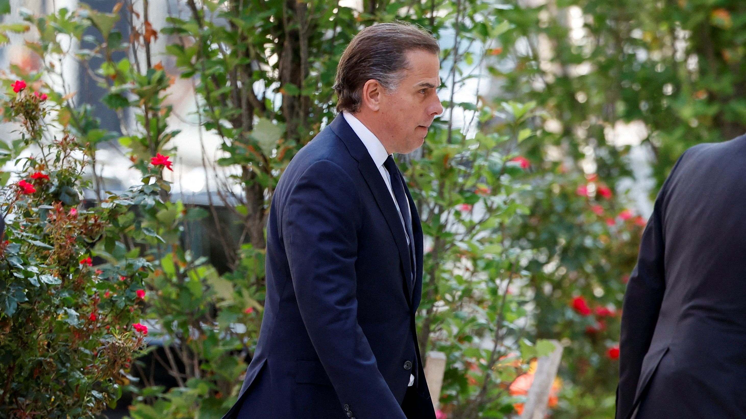 FILE PHOTO: Hunter Biden, son of U.S. President Joe Biden, arrives at federal court to plead guilty to two misdemeanor charges of willfully failing to pay income taxes in Wilmington, Delaware, U.S., July 26, 2023. REUTERS/Jonathan Ernst/File Photo