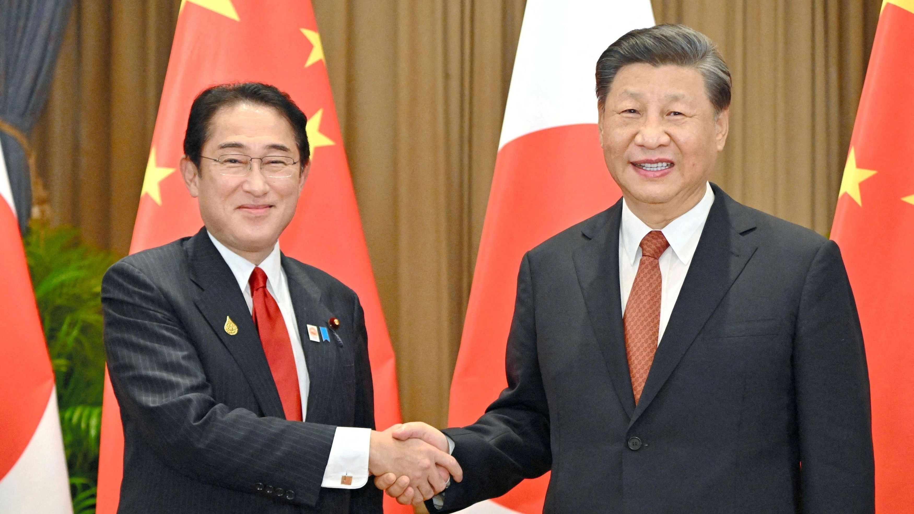 <div class="paragraphs"><p>Japanese Prime Minister Fumio Kishida and Chinese President Xi Jinping.</p></div>