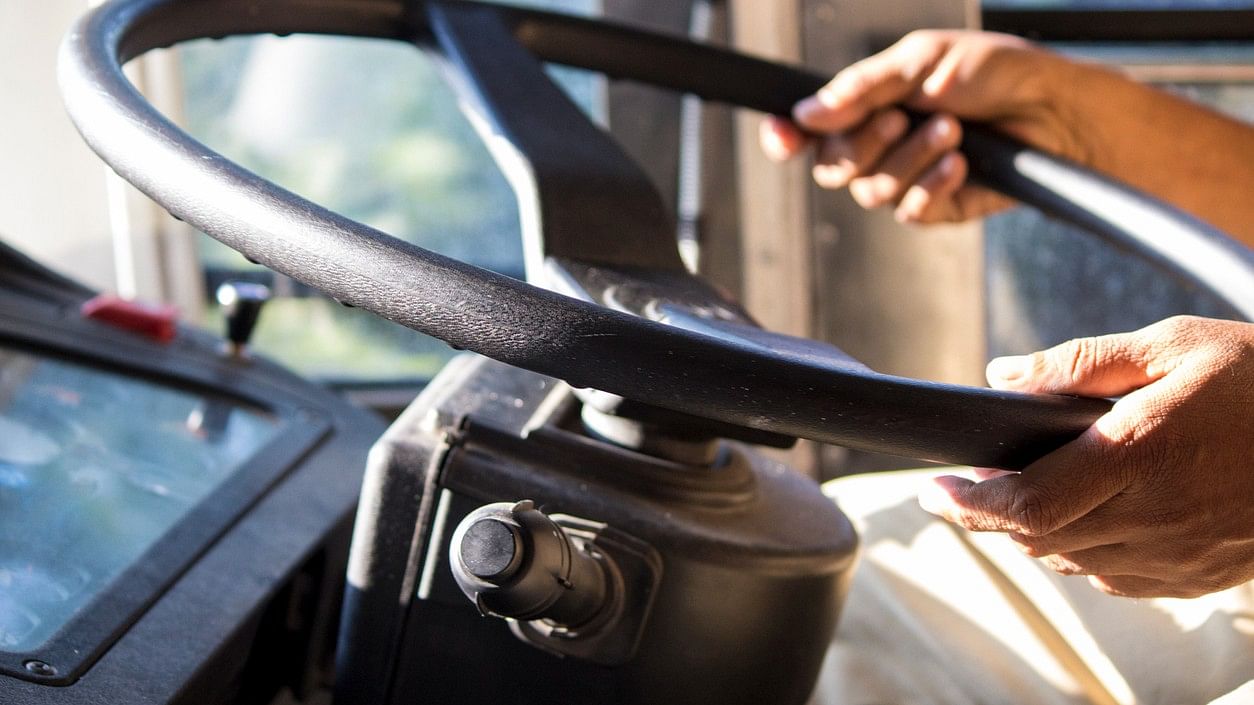 <div class="paragraphs"><p>Representative image showing  steering wheel of a bus.</p></div>