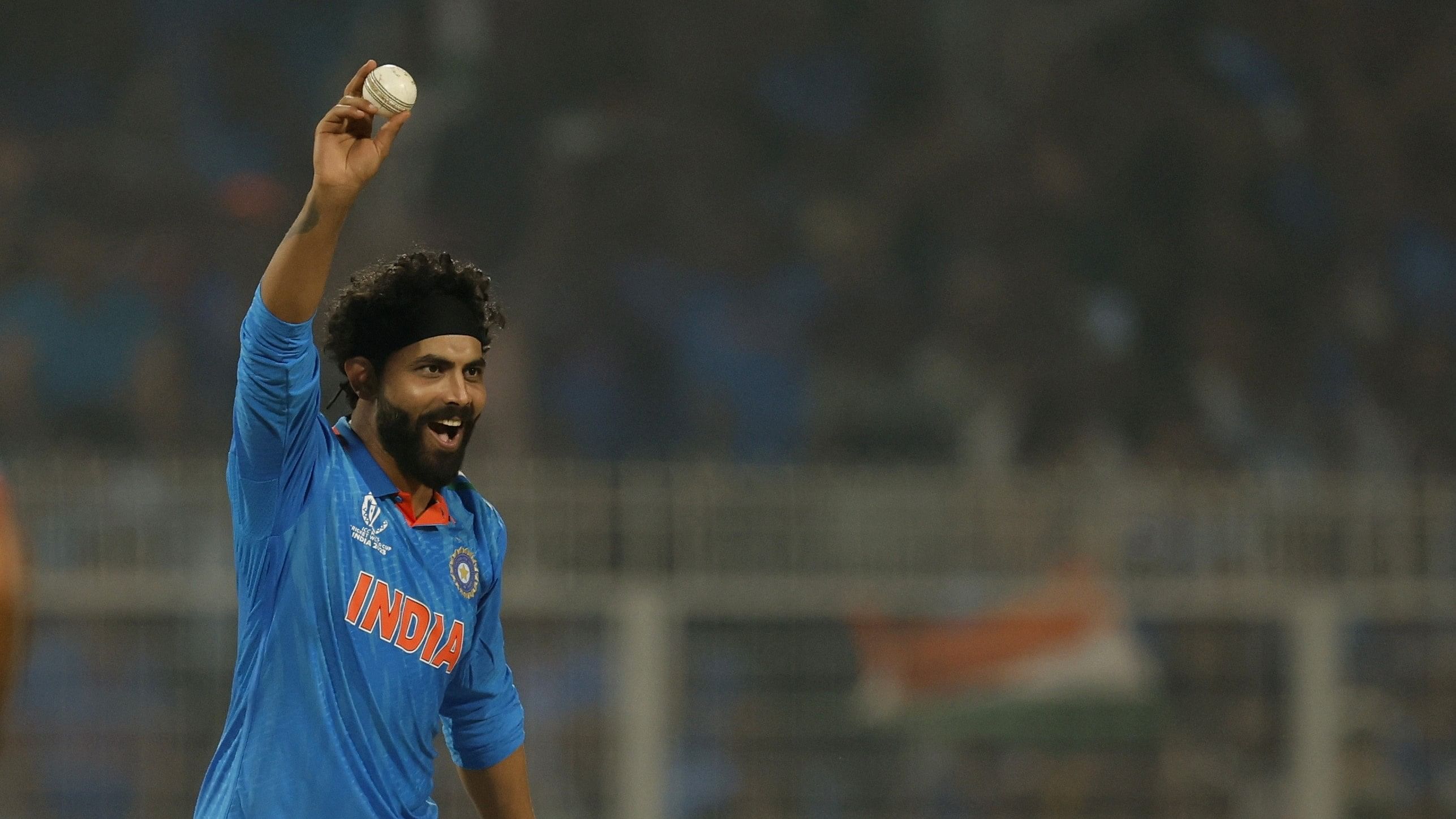 <div class="paragraphs"><p> India's Ravindra Jadeja celebrates his five-wicket-haul after taking the caught and bowled wicket of South Africa's Kagiso Rabada </p></div>