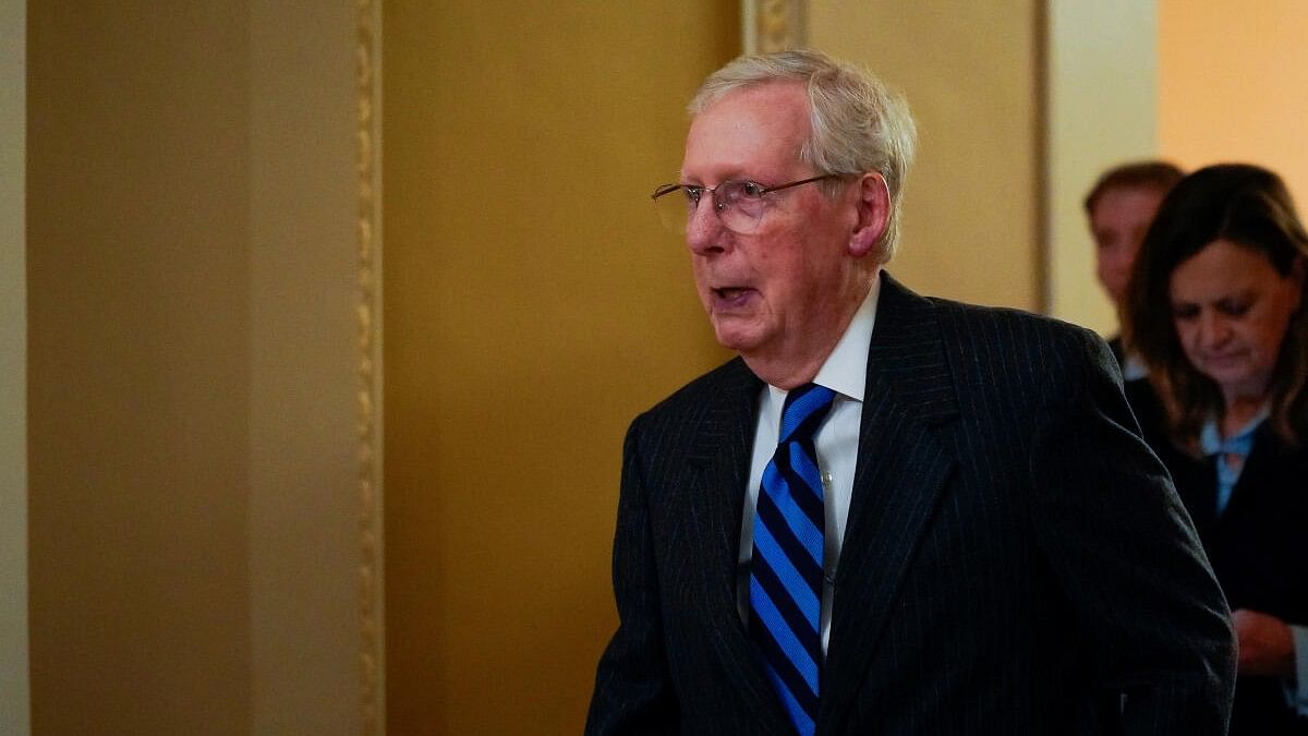 <div class="paragraphs"><p>US Senate Minority Leader Mitch McConnell (R-KY) walks to the Senate floor to vote on a continuing resolution to avoid a shutdown of the federal government, in Washington, US.</p></div>