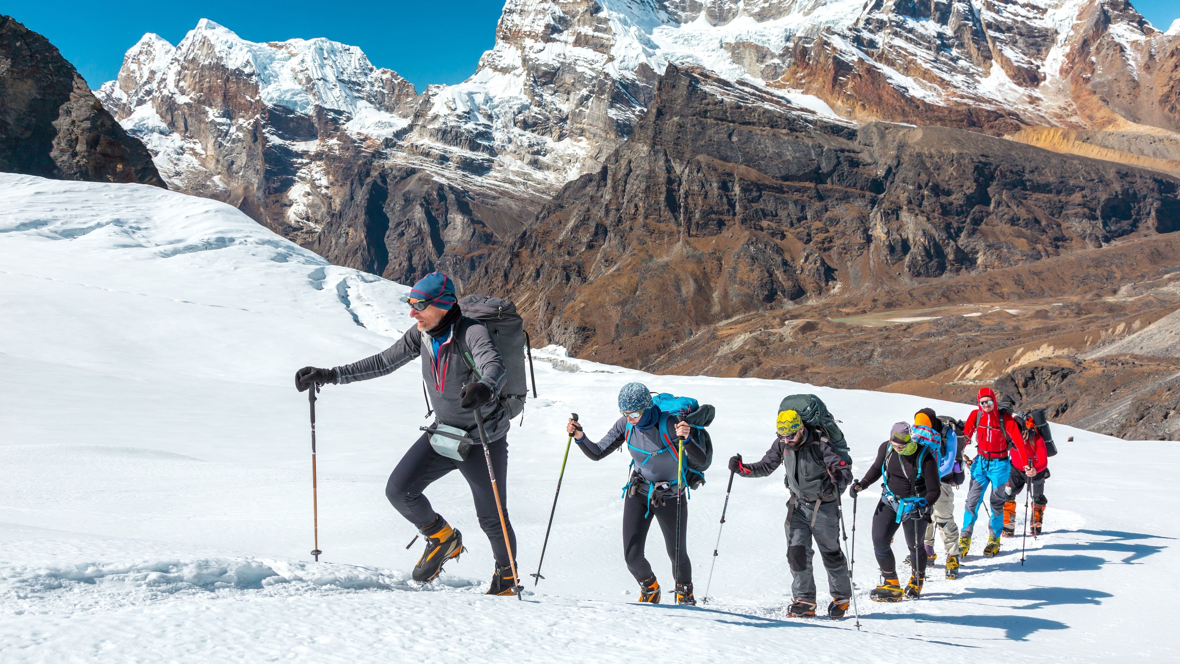 Mountain walking on Glacier