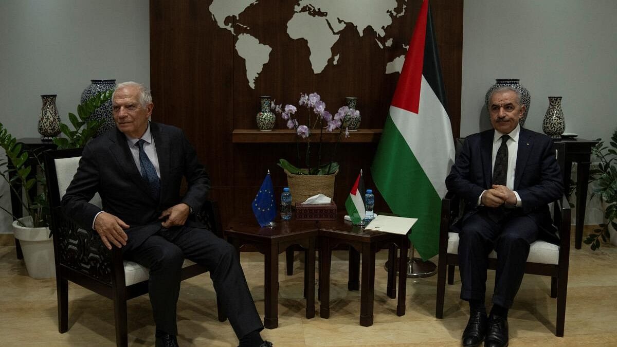 <div class="paragraphs"><p>Palestinian Prime Minister Mohammad Shtayyeh meets with European Union's foreign policy chief Josep Borrell.</p></div>