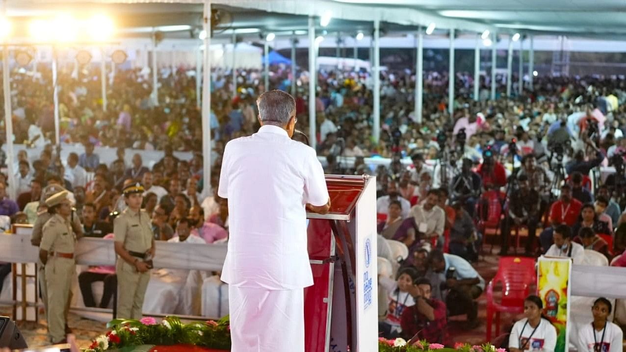 <div class="paragraphs"><p>Kerala CM Pinarayi Vijayan addressing the Nava Kerala Sadas</p></div>