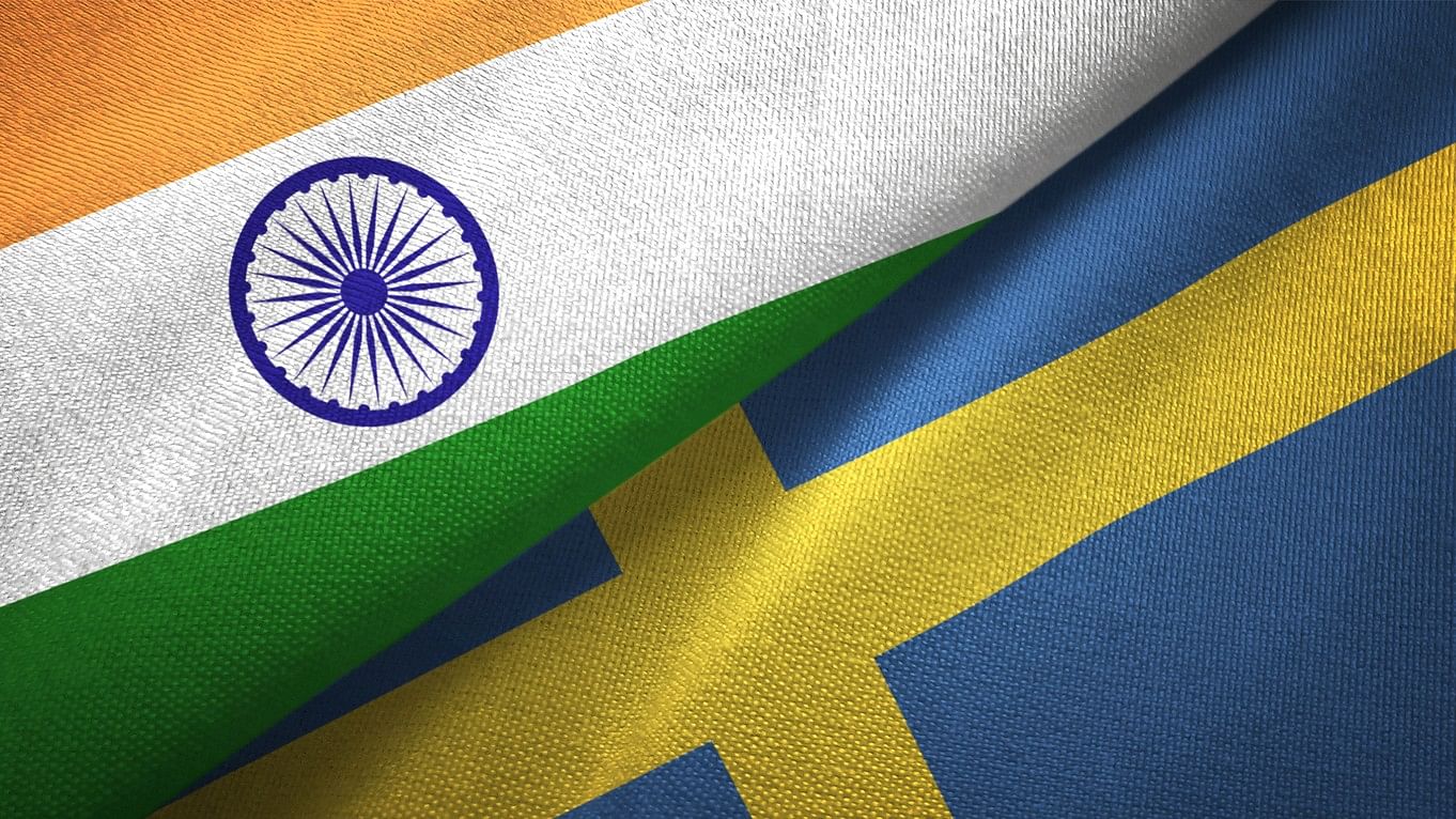 <div class="paragraphs"><p>National flags of India and Sweden.</p></div>