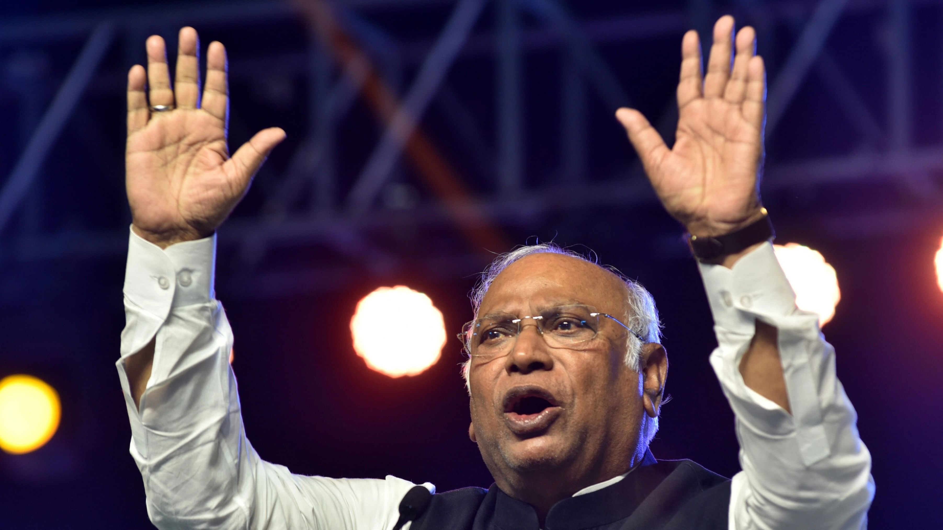 <div class="paragraphs"><p> Congress president Mallikarjun Kharge </p></div>