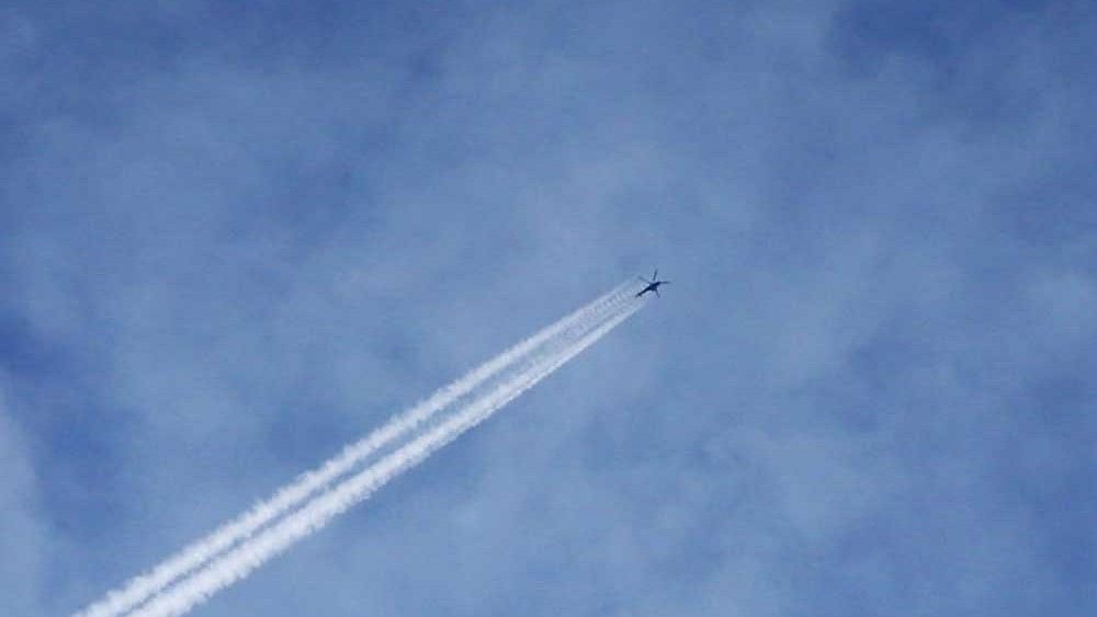 <div class="paragraphs"><p>A helicopter is seen flying over the besieged town of Douma, Eastern Ghouta, Damascus, Syria. </p></div>