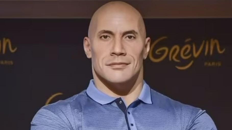 <div class="paragraphs"><p>Screengrab of video where statue of American actor Dwayne Johnson can be seen with a pale skin tone, unlike what the actor actually has.&nbsp;</p></div>