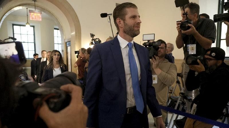 <div class="paragraphs"><p>His younger brother, Eric, who now runs the Trump Organization, was more precise in his answers but more combative in his tone.</p></div>