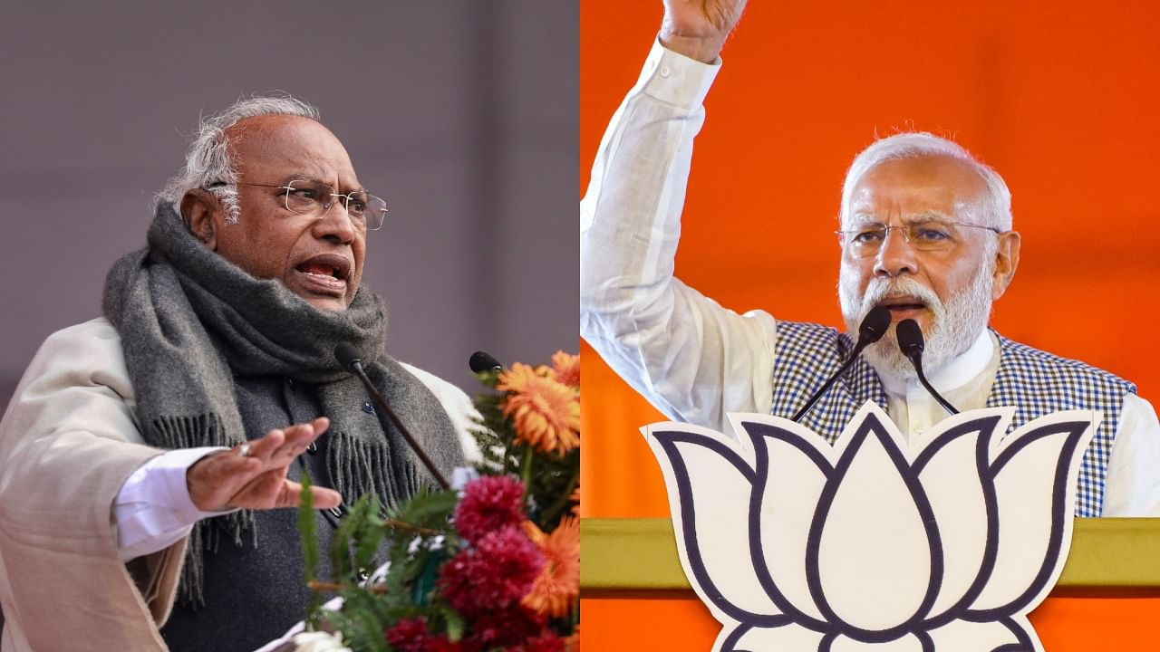 <div class="paragraphs"><p>Congress President Mallikarjun Kharge (L) and Prime Minister Narendra Modi (R).</p></div>