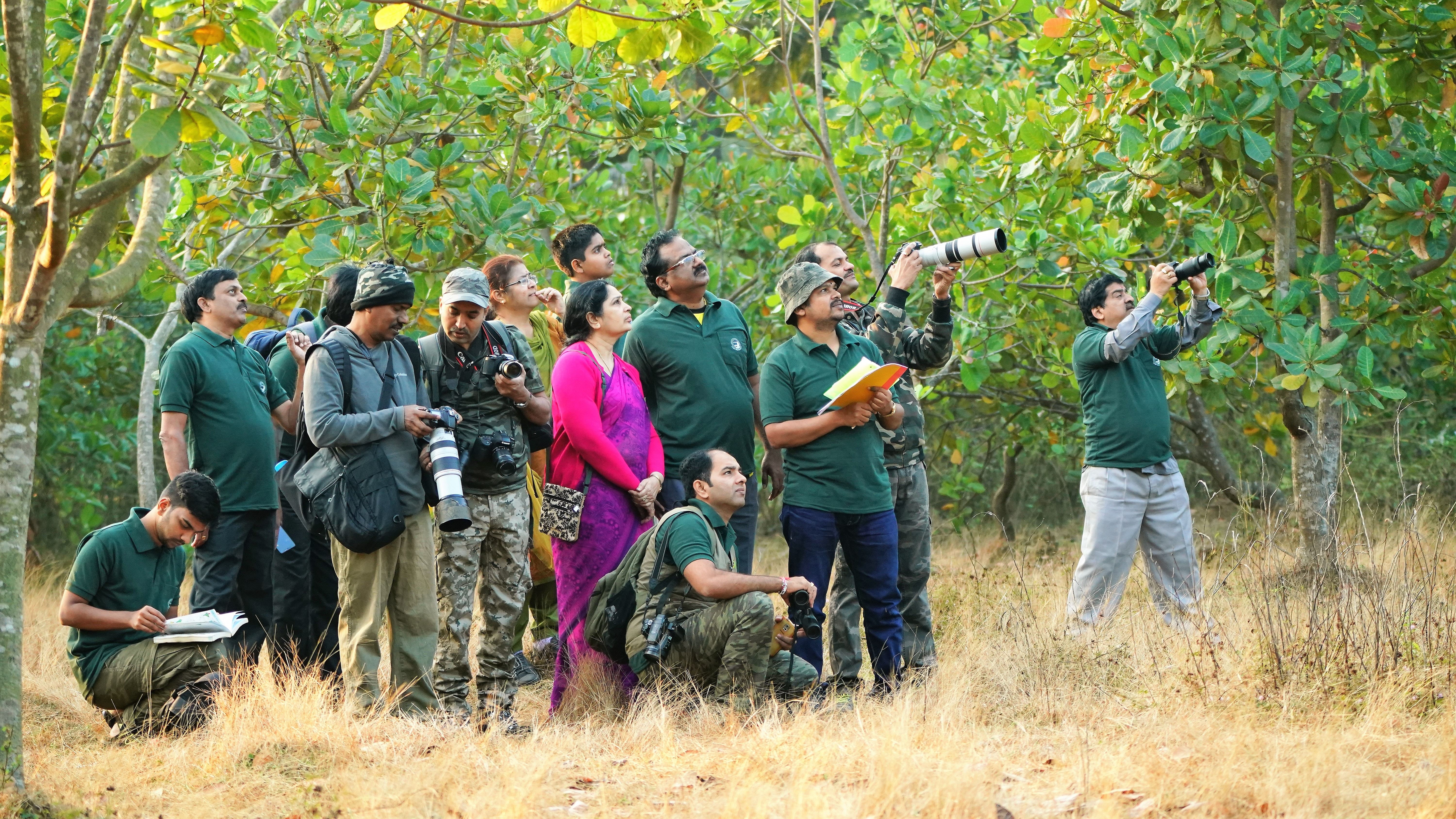 Citizen scientists and experts document birds around Kaiga in Uttara Kannada during a Bird Marathon. 
