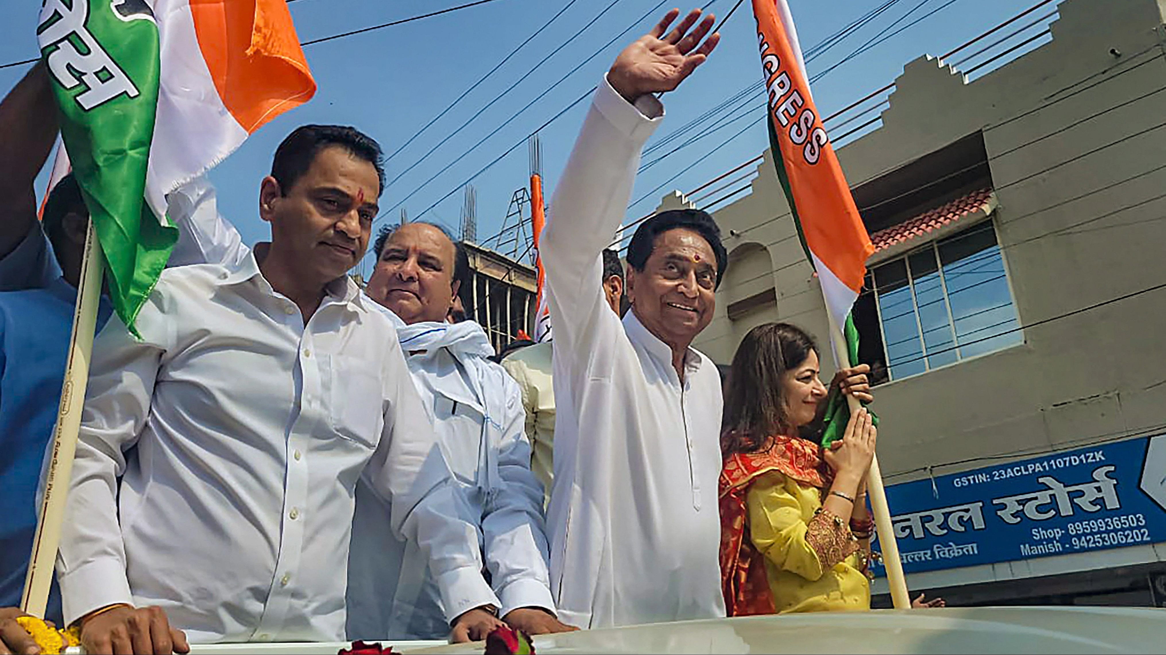 <div class="paragraphs"><p>Madhya Pradesh Congress chief Kamal Nath during his election campaign for Assembly polls, in Chhindwara, Monday, Nov. 13, 2023. </p></div>