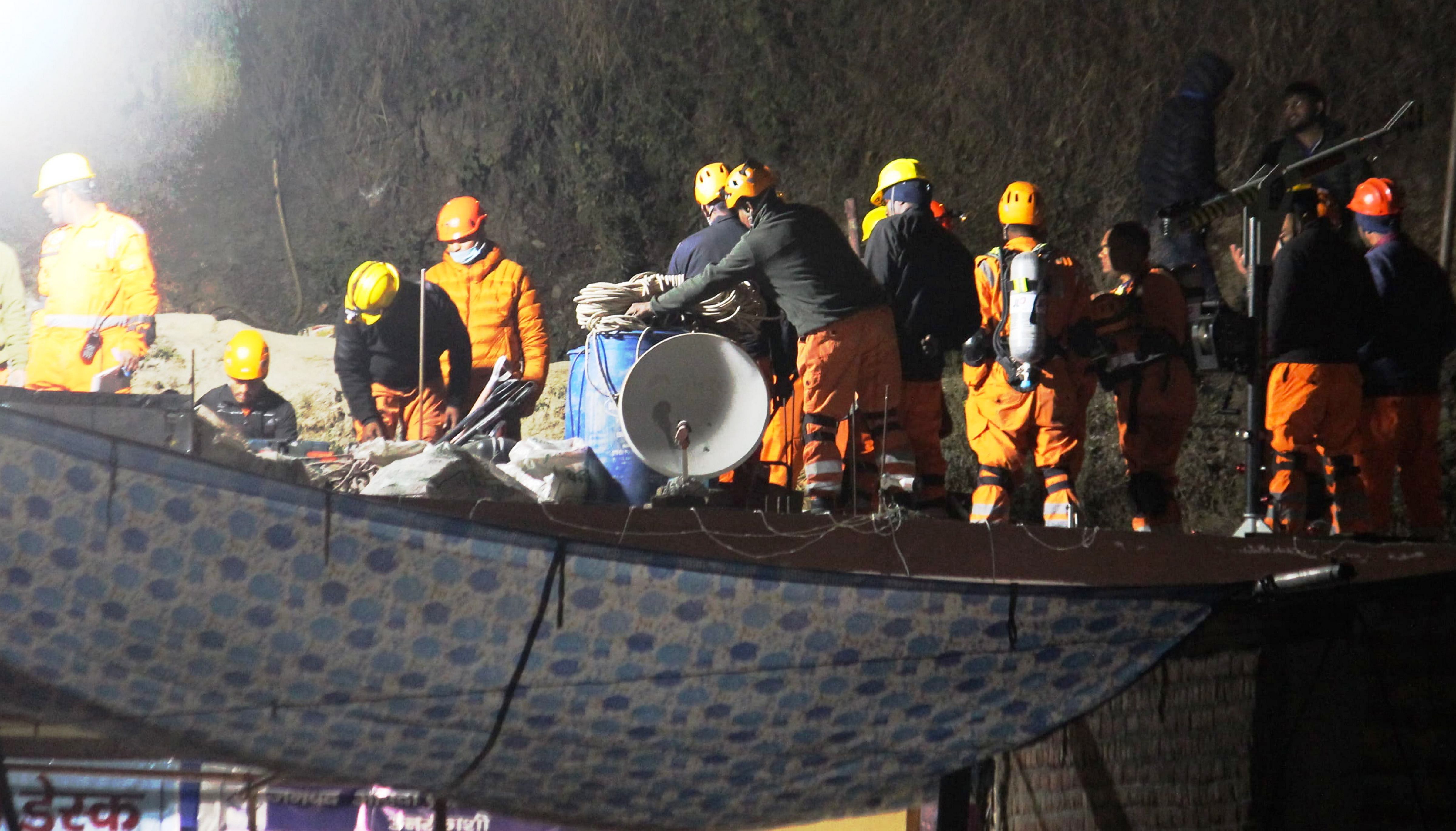 <div class="paragraphs"><p>NDRF personnel prepare to enter the Silkyara Tunnel during the rescue operation of 41 workers trapped inside the tunnel for 10 days, in Uttarkashi district, Wednesday, Nov. 22, 2023.</p></div>