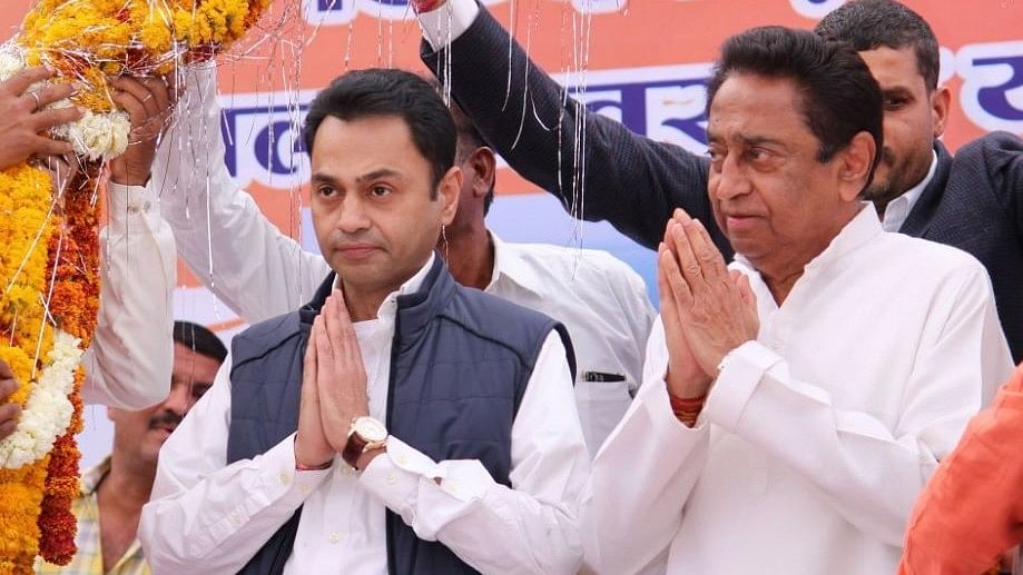 <div class="paragraphs"><p>Kamal Nath with his son Nakuk Nath.</p></div>