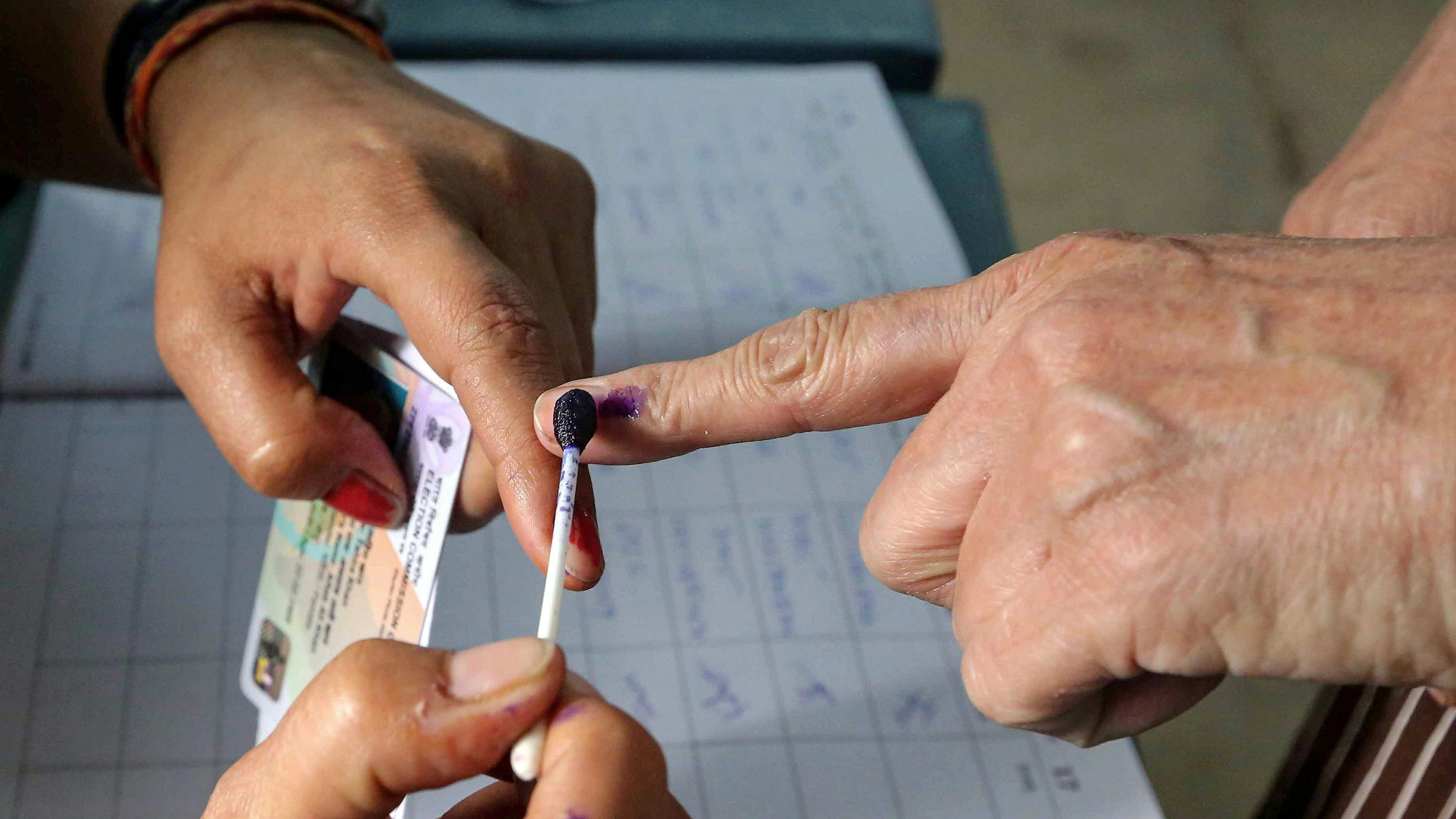 <div class="paragraphs"><p>A representational photo showing a voter's finger being marked with electoral ink at a polling booth.</p></div>