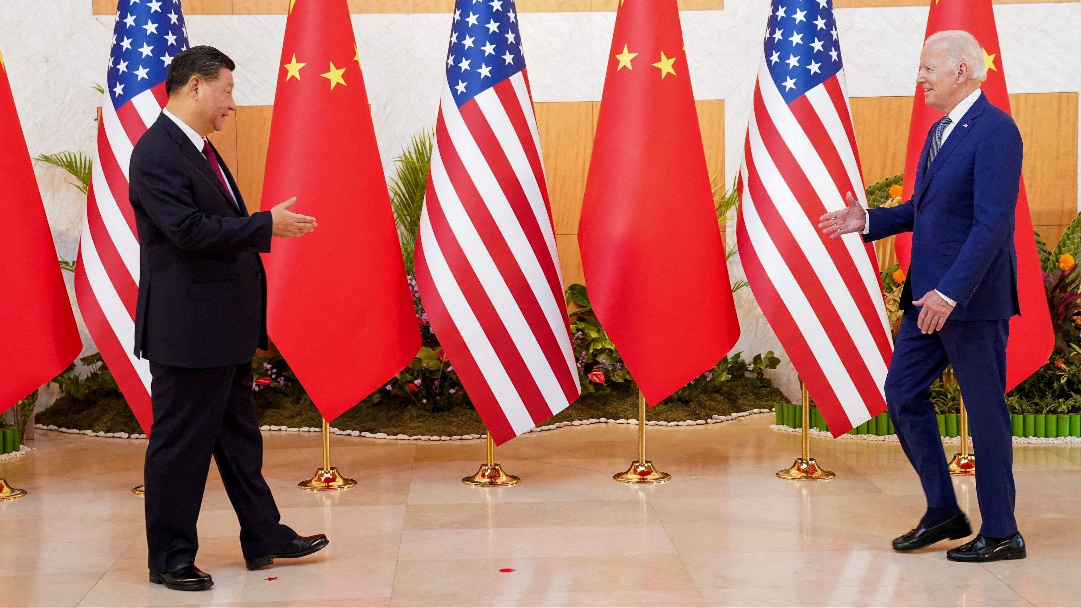 <div class="paragraphs"><p>File Photo: US President Joe Biden meets with Chinese President Xi Jinping on the sidelines of the G20 leaders' summit in Bali, Indonesia, November 14, 2022.  </p></div>