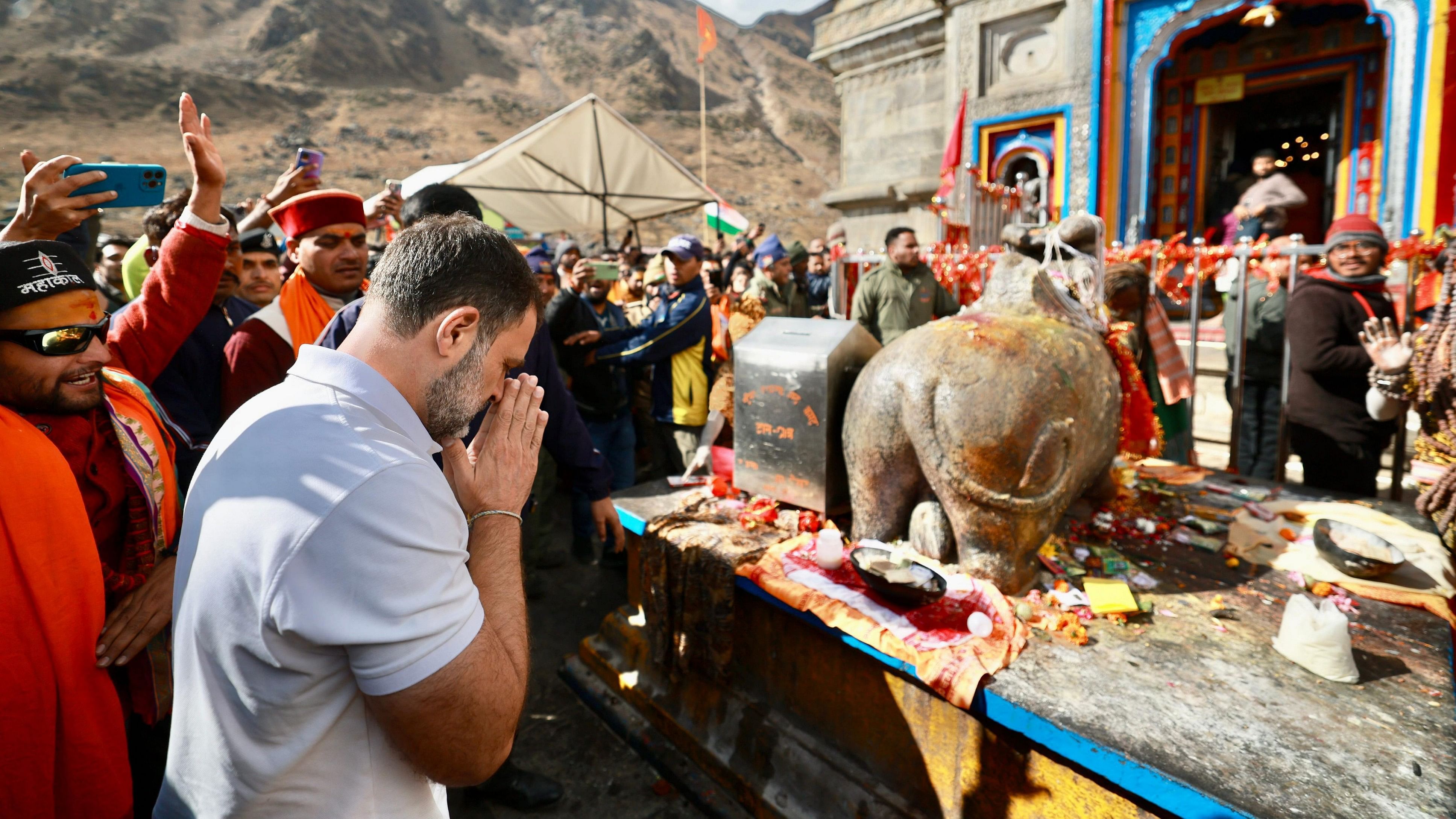 <div class="paragraphs"><p>Congress leader Rahul Gandhi during his visit to Kedarnath, in Rudraprayag district.</p></div>