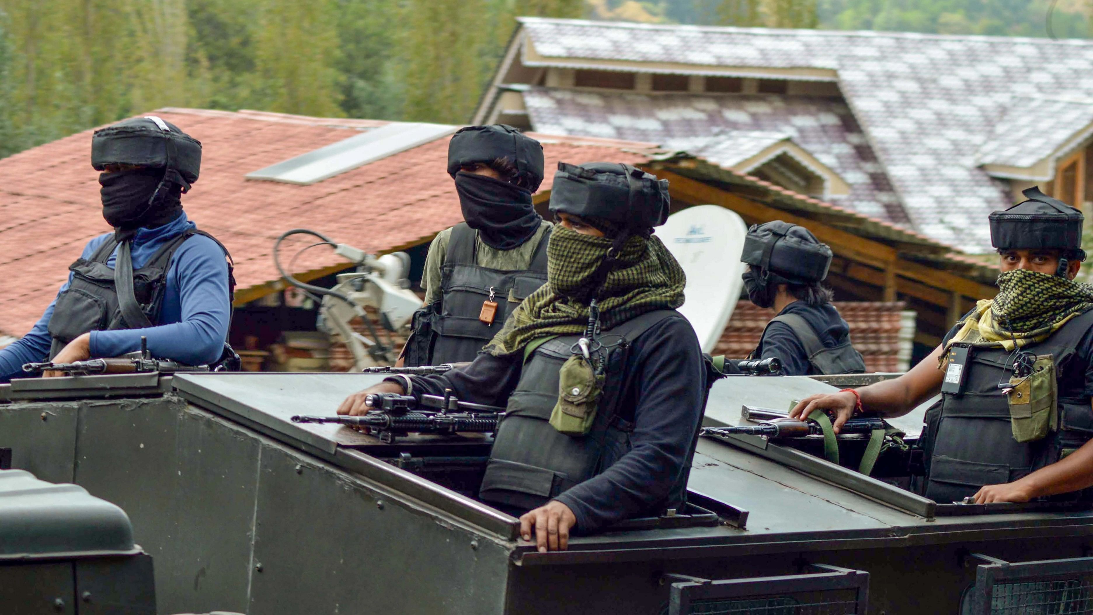 <div class="paragraphs"><p>Two unidentified terrorists were killed in the ongoing encounter between security forces and terrorists in the border Rajouri district of Jammu and Kashmir.</p></div>