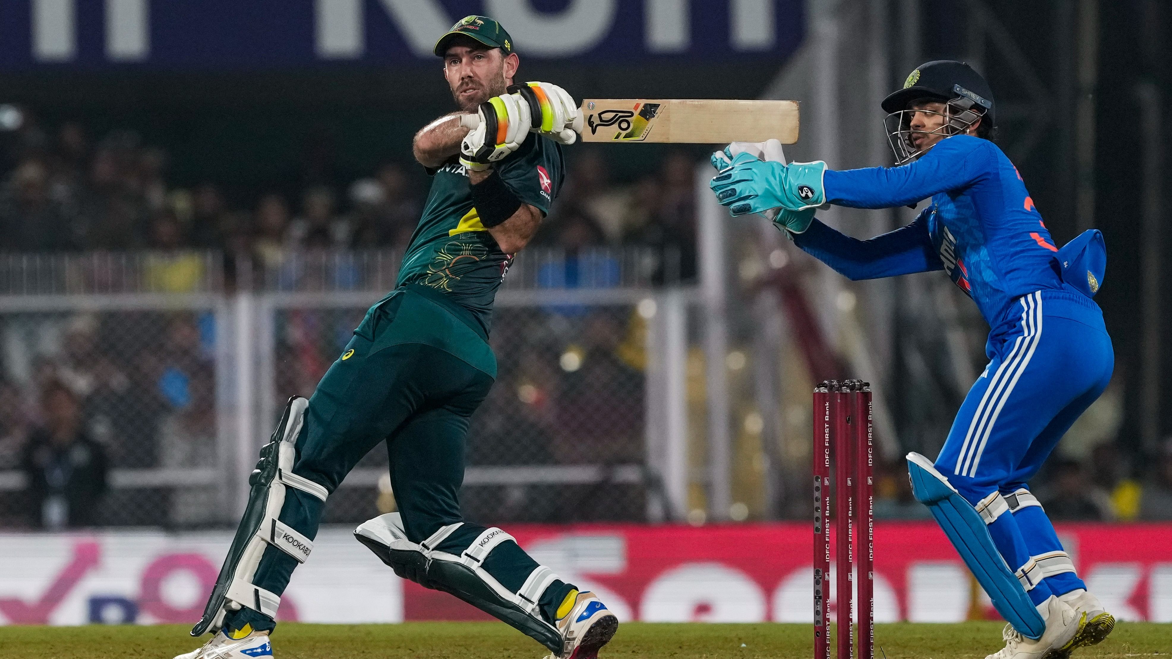 <div class="paragraphs"><p>Australian batter Glenn Maxwell plays a shot during the 3rd T20 cricket match between India and Australia, at the ACA, Guwahati, November 28, 2023.</p></div>