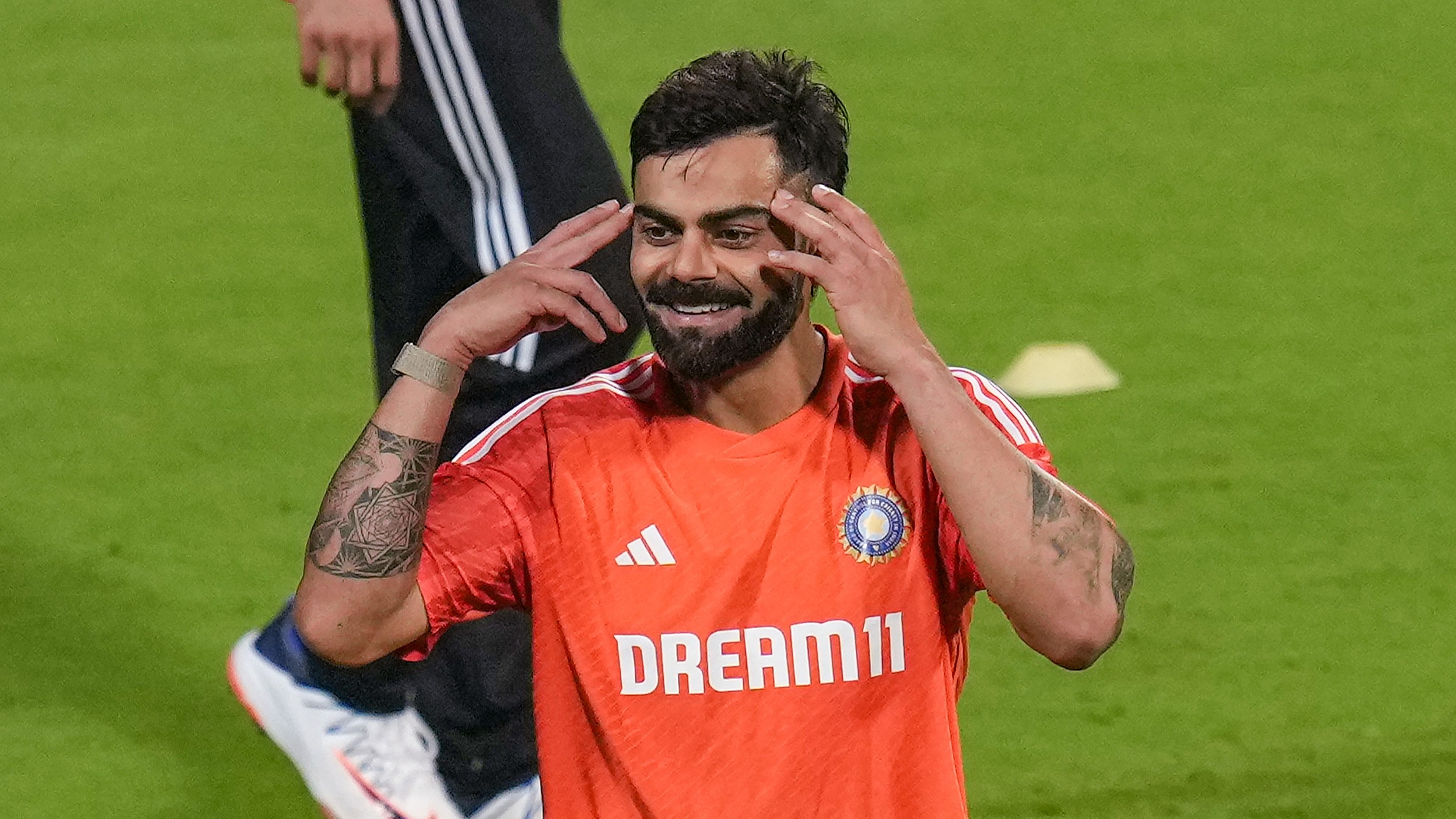 <div class="paragraphs"><p>India's Virat Kohli during a practice session ahead of the ICC Men's Cricket World Cup match against Netherlands, at Chinnaswamy Stadium in Bengaluru, Friday, Nov. 10, 2023.</p></div>