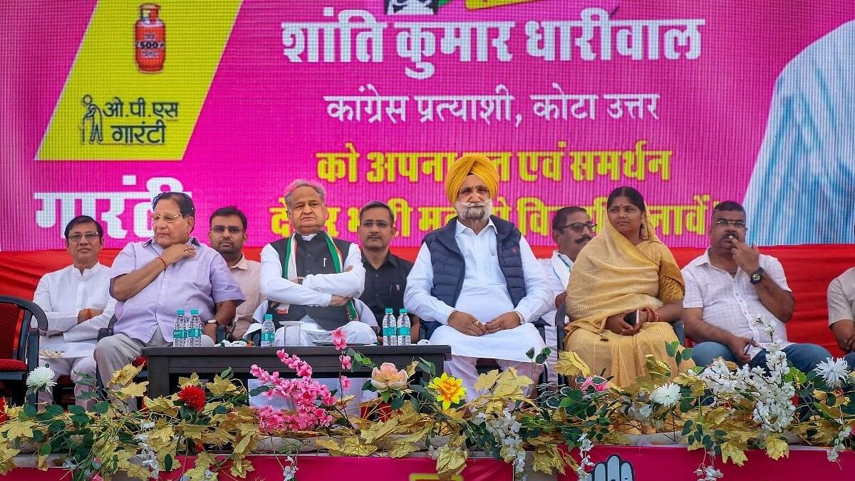 <div class="paragraphs"><p>Rajasthan Chief Minister Ashok Gehlot during an election campaign ahead of the state Assembly elections, in Kota.&nbsp;</p></div>