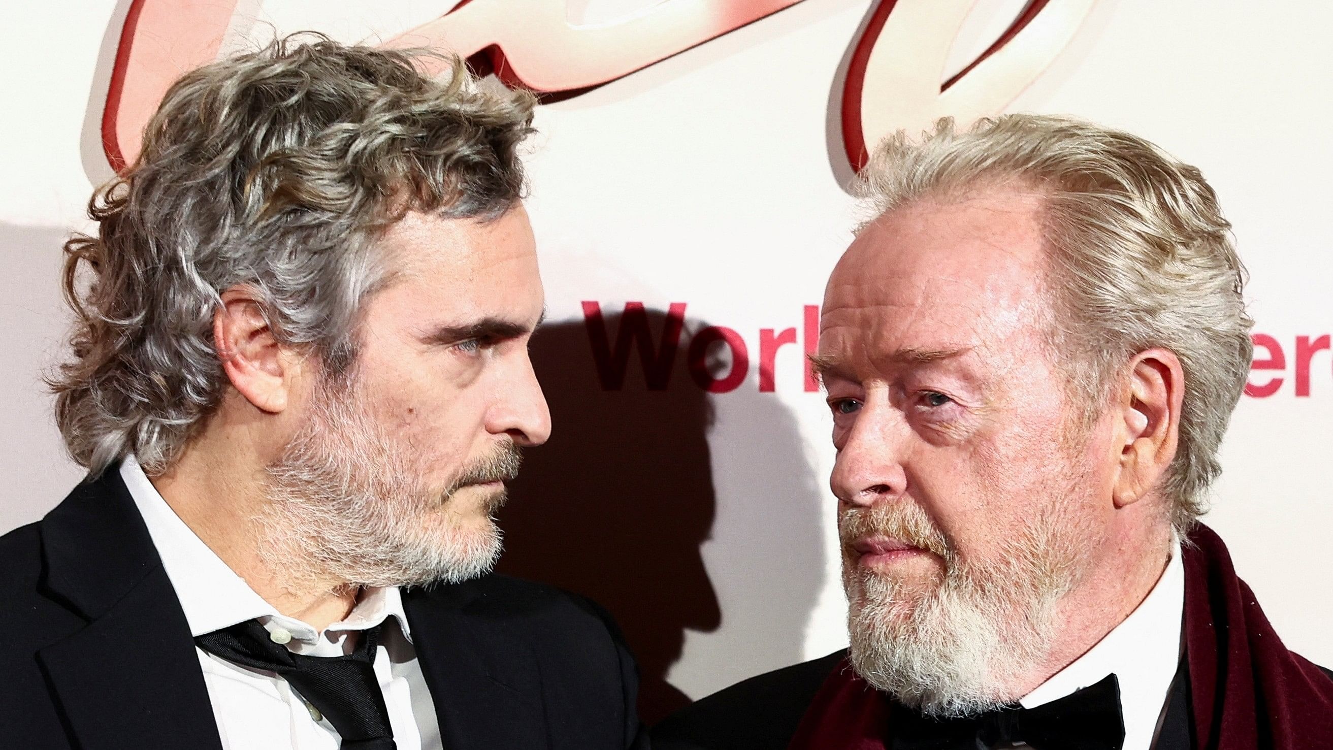 <div class="paragraphs"><p>Director Ridley Scott and actor Joaquin Phoenix look on during a photocall for the World Premiere of the film 'Napoleon' at the Salle Pleyel in Paris, France, November 14, 2023. </p></div>