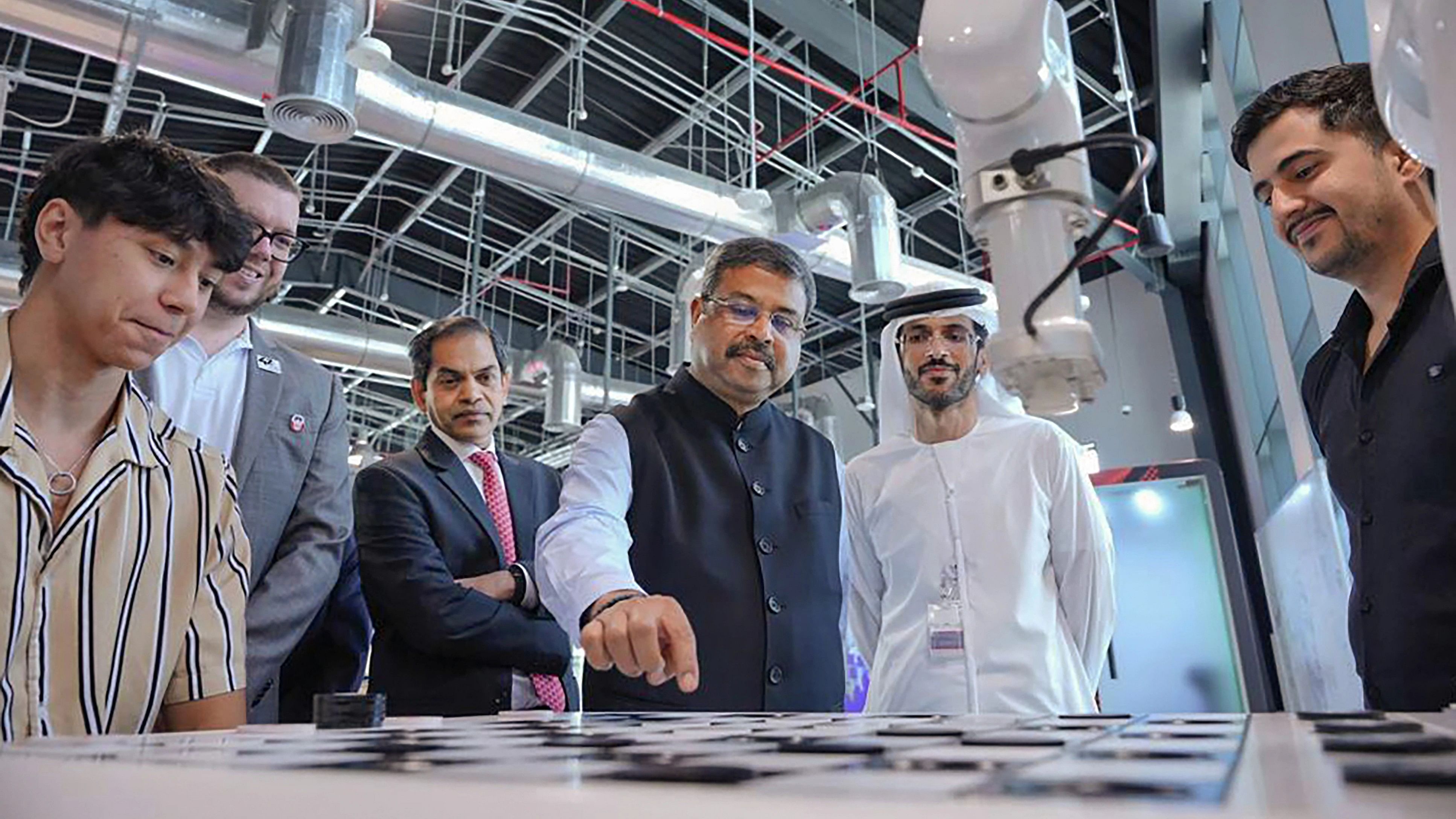 <div class="paragraphs"><p>Union Minister Dharmendra Pradhan during a visit to the 42 Abu Dhabi, a groundbreaking coding school recognized as the first of its kind in the Gulf Cooperation Council (GCC). </p></div>