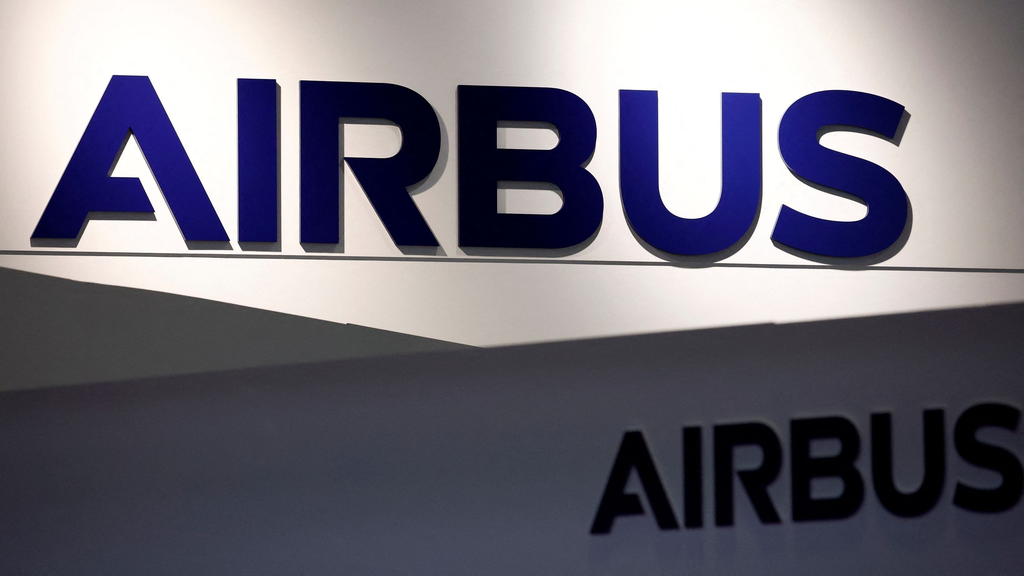 <div class="paragraphs"><p>Logos of Airbus are seen at the Milipol Paris, the worldwide exhibition dedicated to homeland security and safety, in Villepinte near Paris, France, November 15, 2023.&nbsp;</p></div>