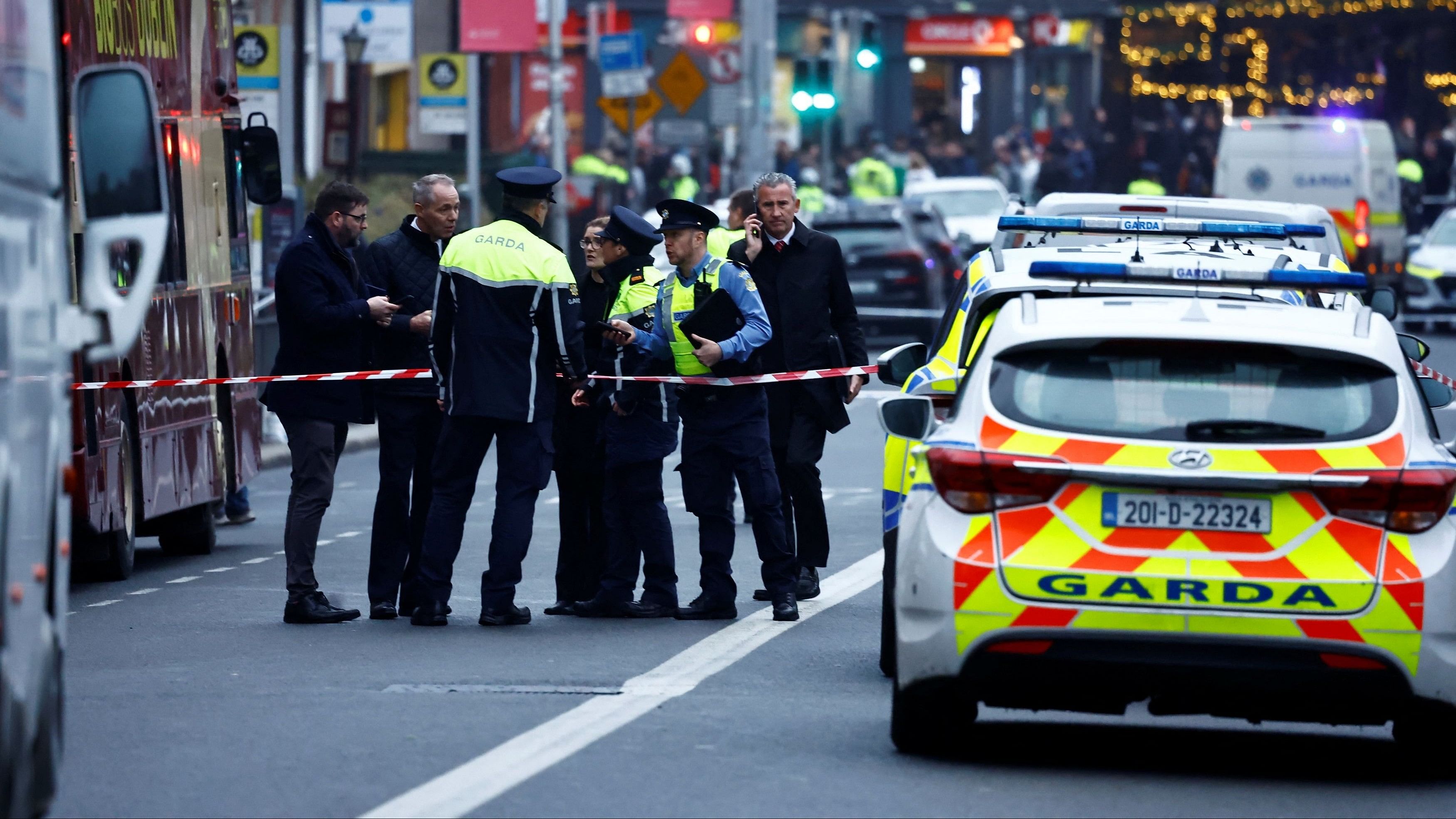 <div class="paragraphs"><p>Police officers work at the scene of a suspected stabbing that left children injured in Dublin, Ireland, November 23, 2023. </p></div>