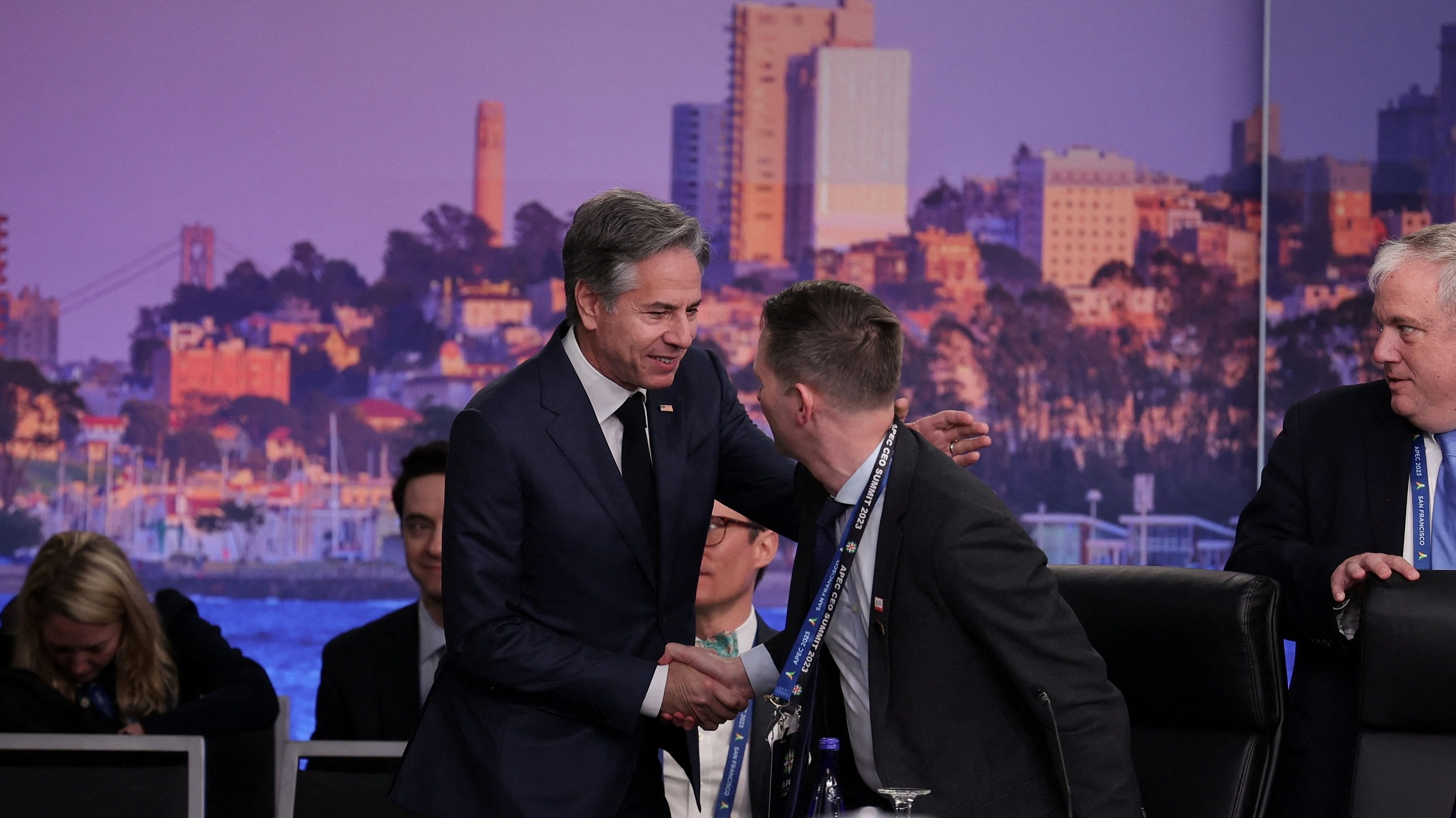 <div class="paragraphs"><p>US Secretary of State Antony Blinken attends an APEC Ministerial Meeting  Opening Session in San Francisco, California, US, November 14, 2023. </p></div>