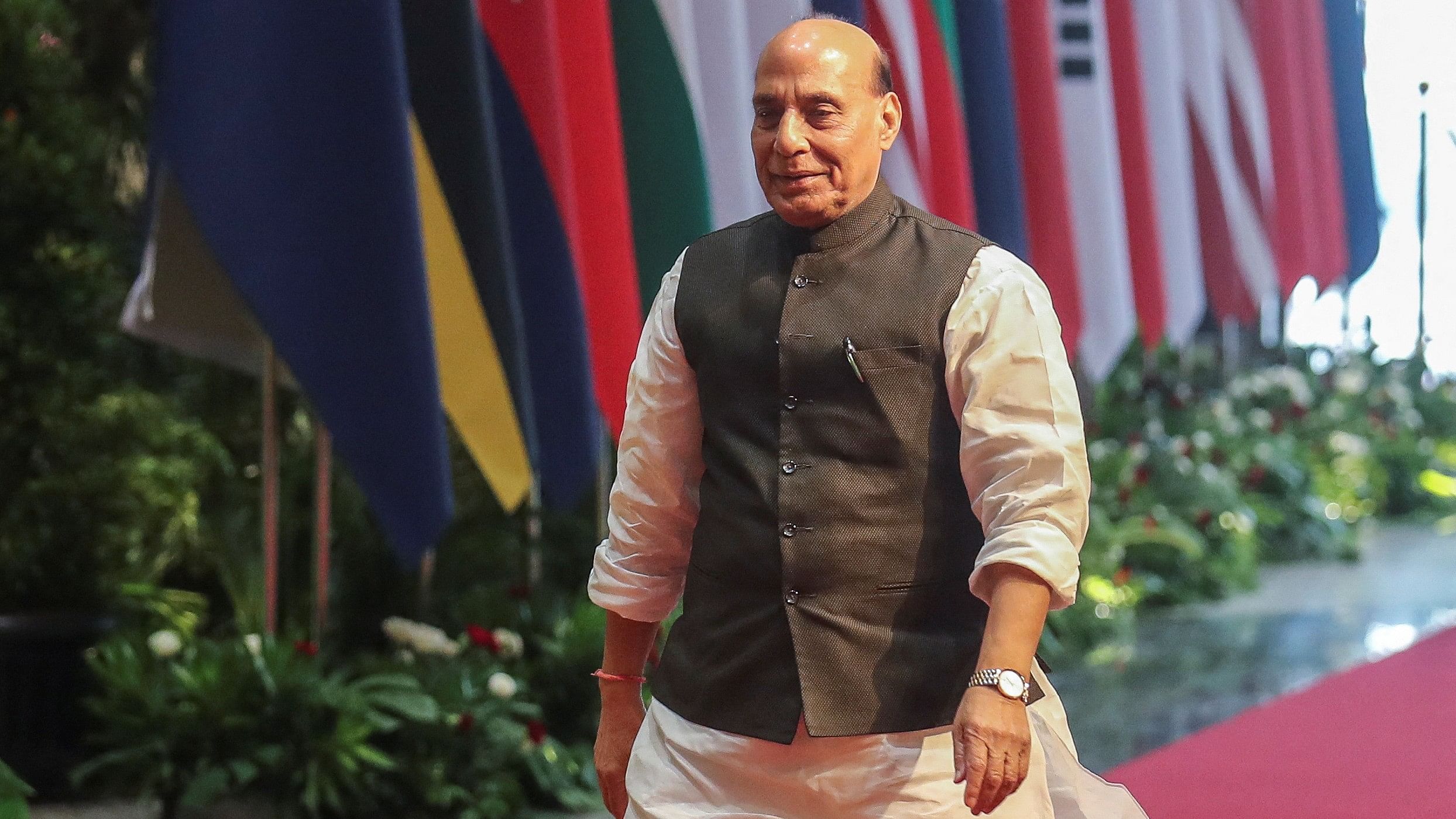 <div class="paragraphs"><p>Defence Minister Rajnath Singh at the 10th ASEAN&nbsp;Defence Ministers’ Meeting Plus in Jakarta.</p></div>
