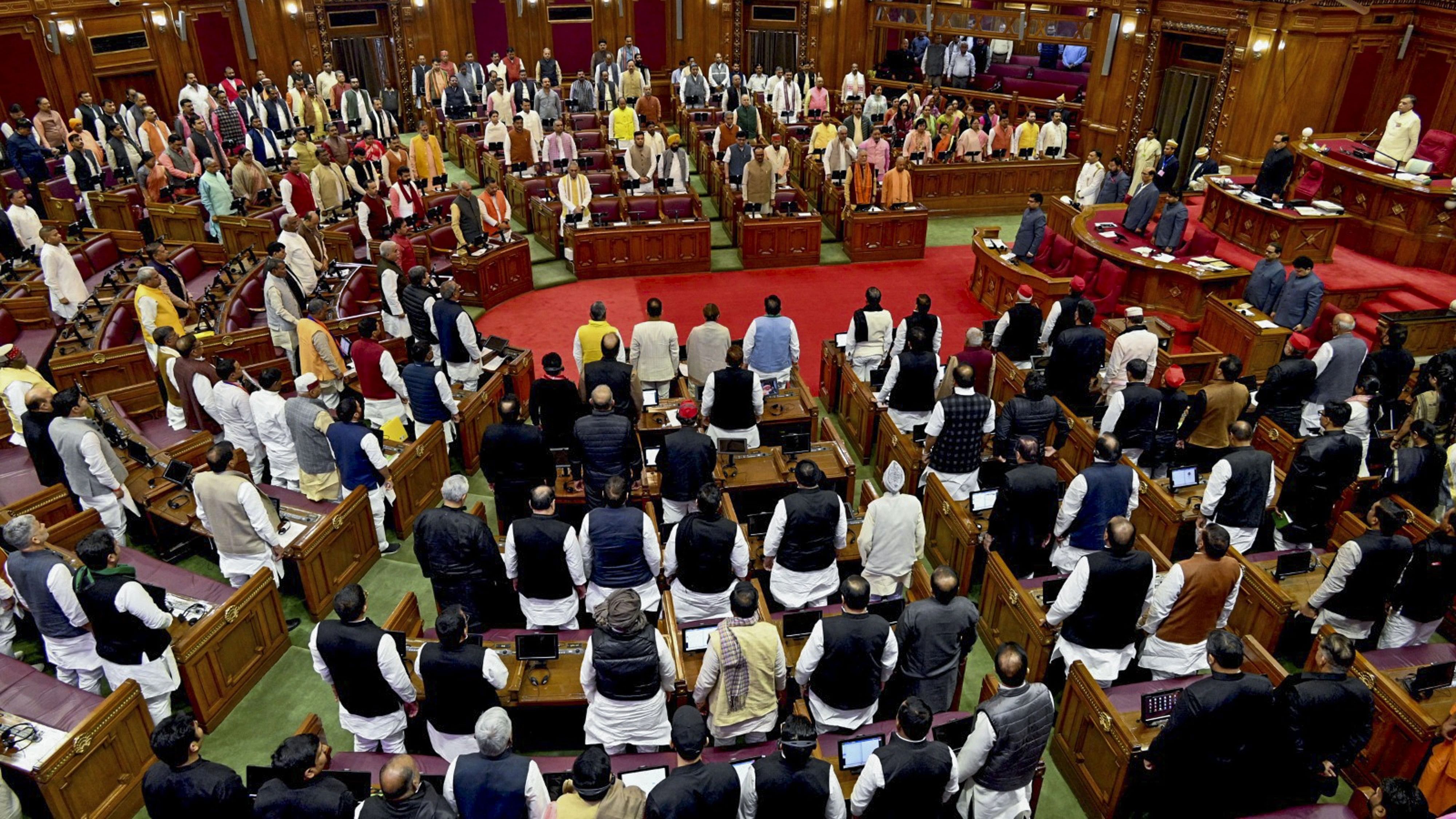 <div class="paragraphs"><p> Winter session of Uttar Pradesh assembly, in Lucknow, Tuesday, Nov. 28, 2023. </p></div>