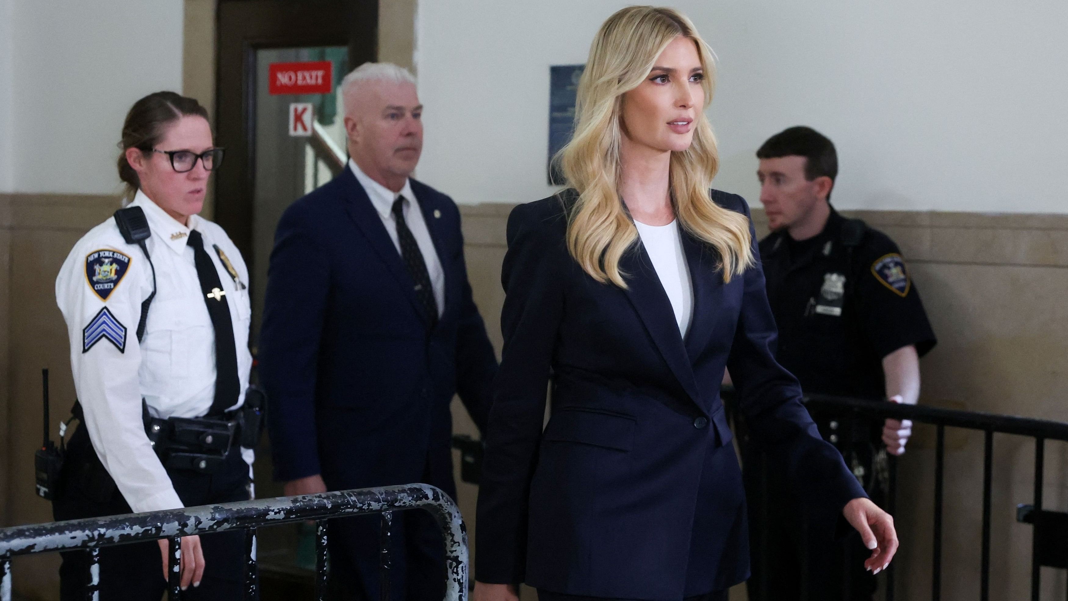 <div class="paragraphs"><p>Former U.S. President Donald Trump's daughter Ivanka Trump walks the hallway as she attends the Trump Organization civil fraud trial, in the New York State Supreme Court in the Manhattan borough of New York City, US, November 8, 2023.</p></div>