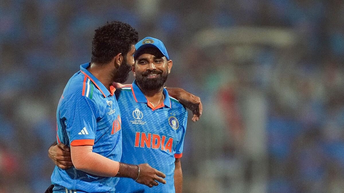 <div class="paragraphs"><p>Indian pacers Jasprit Bumrah and Mohammad Shami.</p></div>
