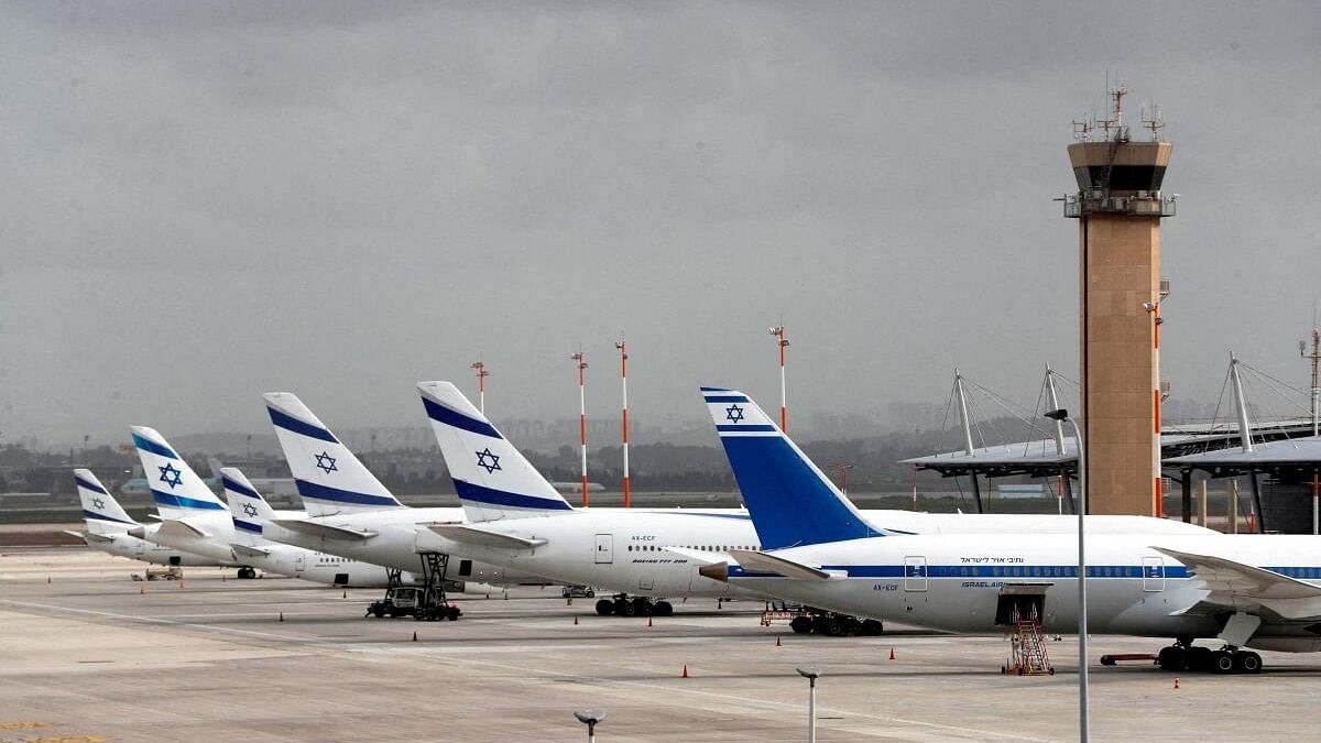 <div class="paragraphs"><p>El Al Israel Airlines planes are seen on the tarmac at Ben Gurion International airport in Lod, near Tel Aviv, Israel.</p></div>