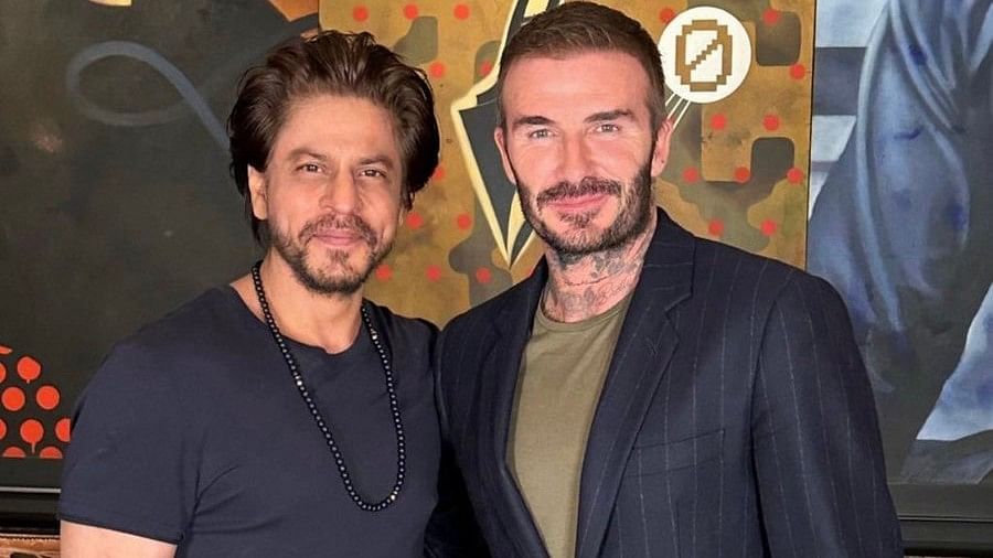 <div class="paragraphs"><p>Shah Rukh Khan and David Beckham.</p></div>