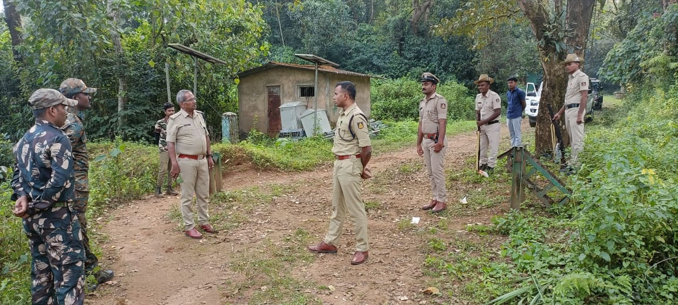 <div class="paragraphs"><p>Superintendent of Police P K Ramarajan visits the Karnataka-Kerala border area following a heavy exchange of fire between the Naxalites and Kerala’s Anti-Naxal Force in Kodagu district. </p></div>