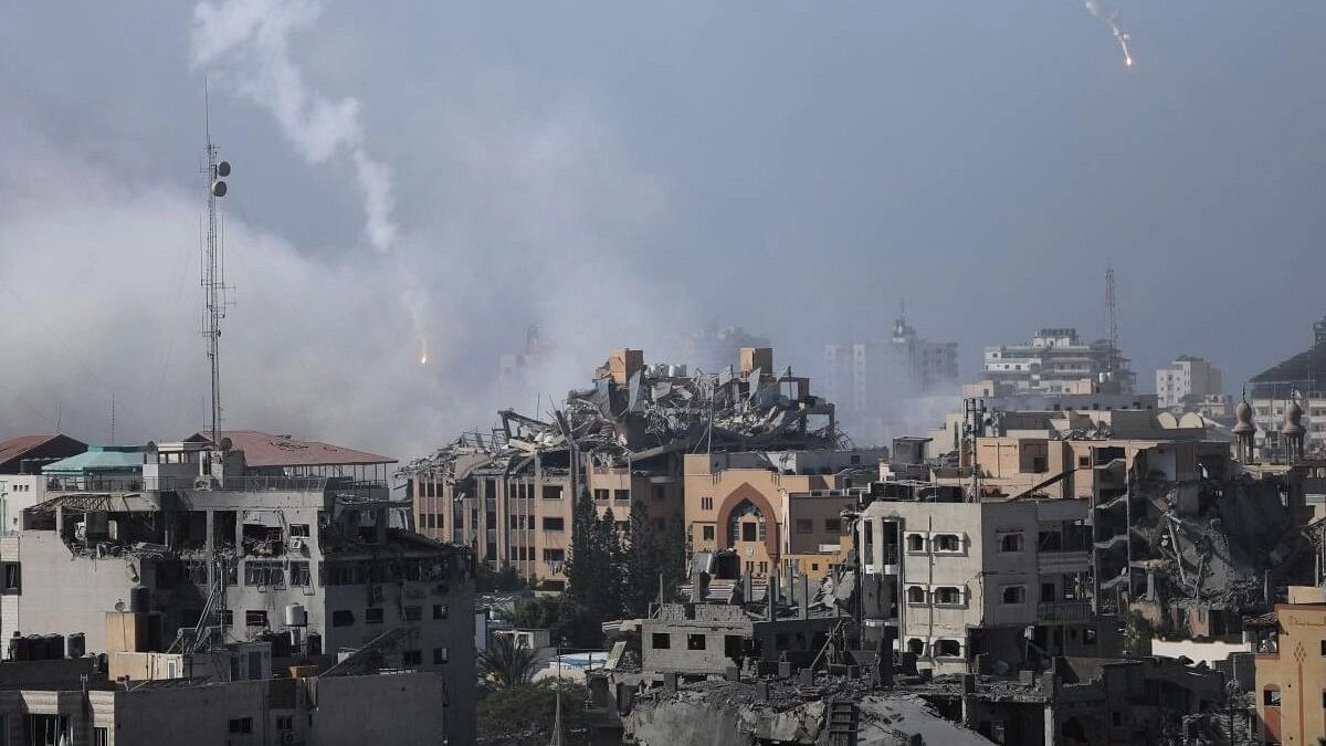 <div class="paragraphs"><p>Aftermath of Israeli strike in Gaza City.</p></div>