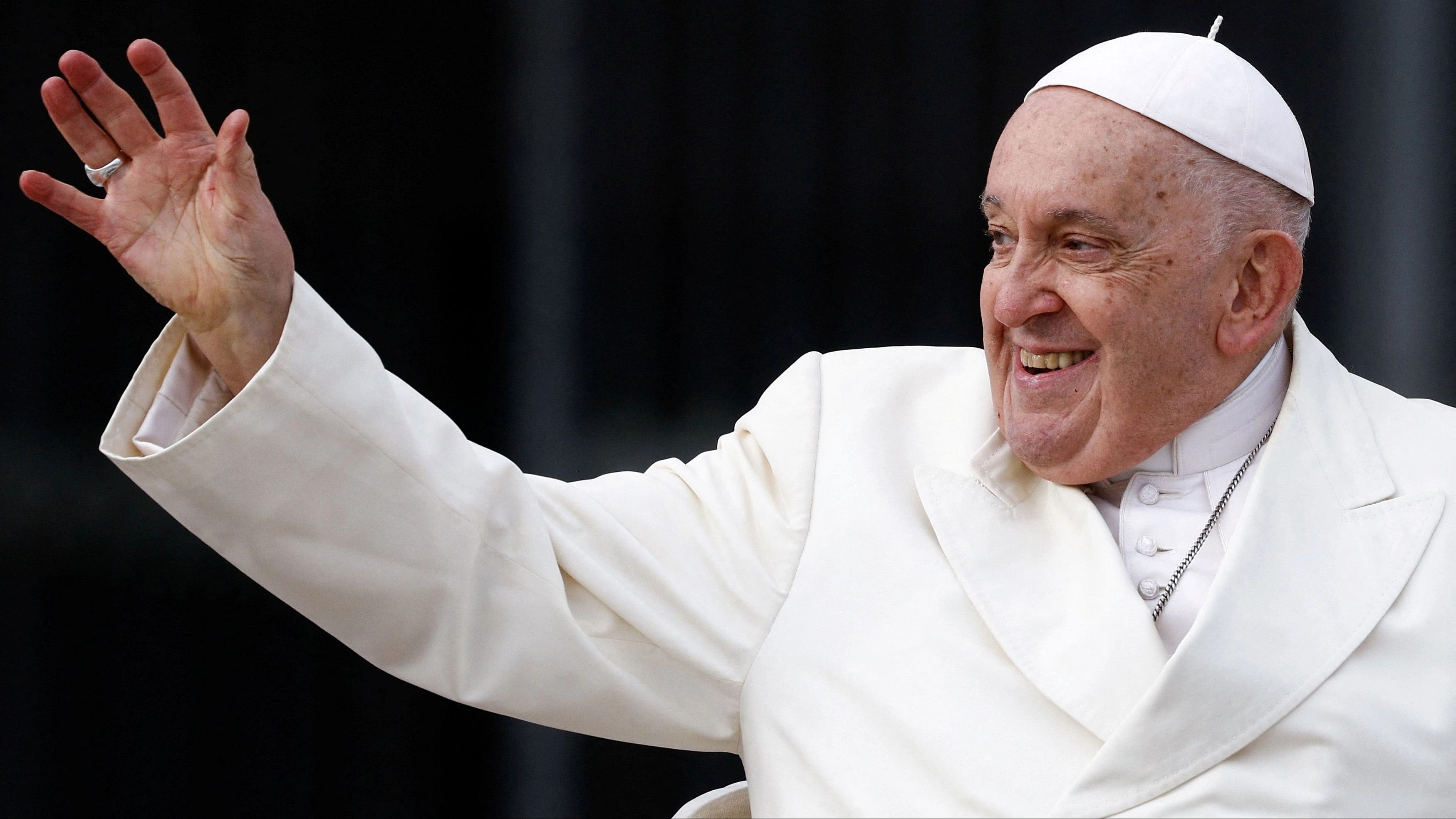 <div class="paragraphs"><p>Pope Francis gestures on the day of the weekly general audience in Saint Peter's Square at the Vatican, November 22, 2023. </p></div>