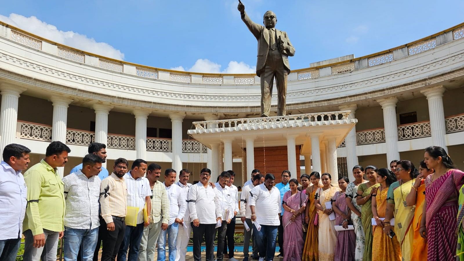 <div class="paragraphs"><p>BJP corporators staging protest in the premises of civic body office in Belagavi on Wednesday against police excesses.</p></div>